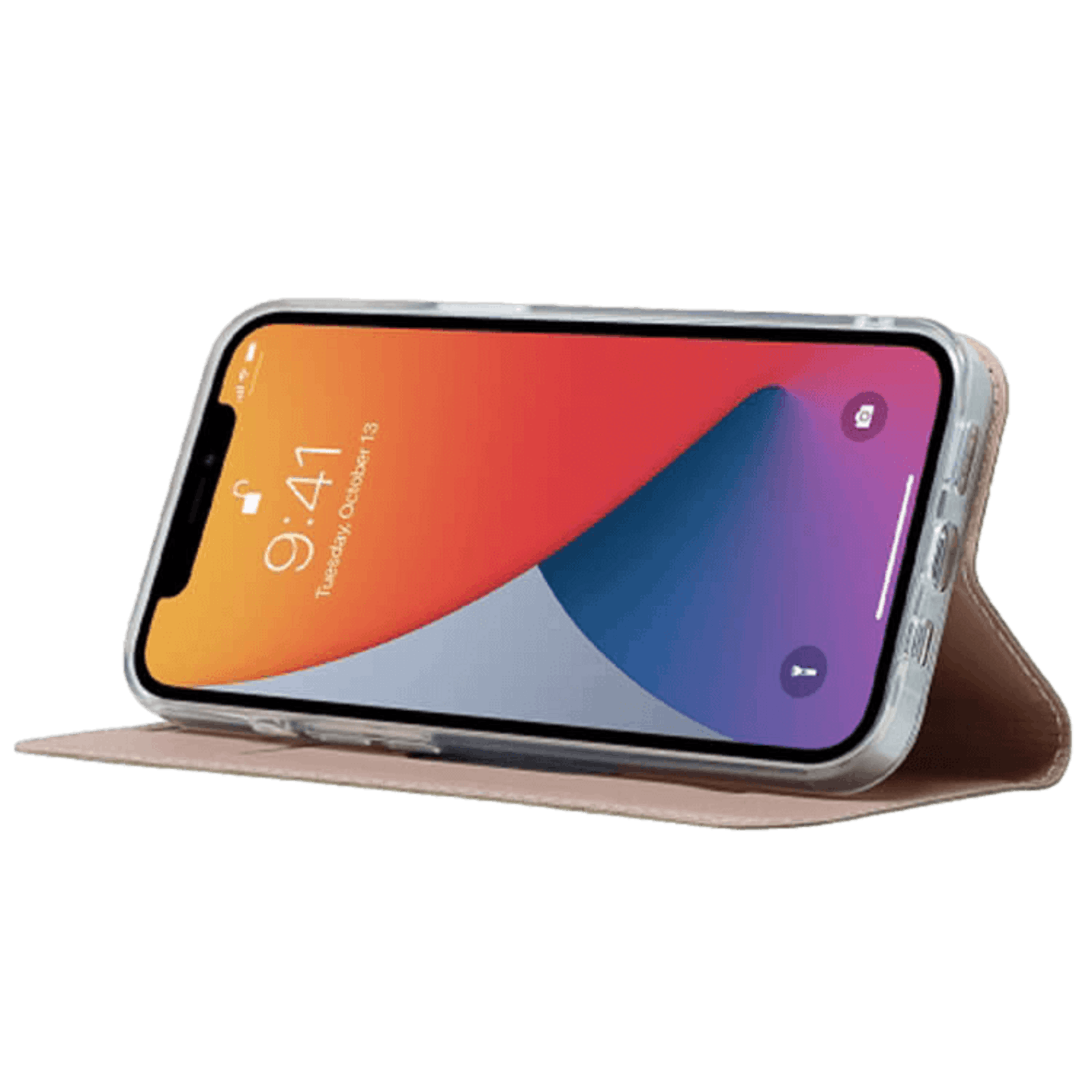 Comfycase iPhone 13 Pro Max Ultra-Slim Flip Case Magnetische Sluiting Roségoud