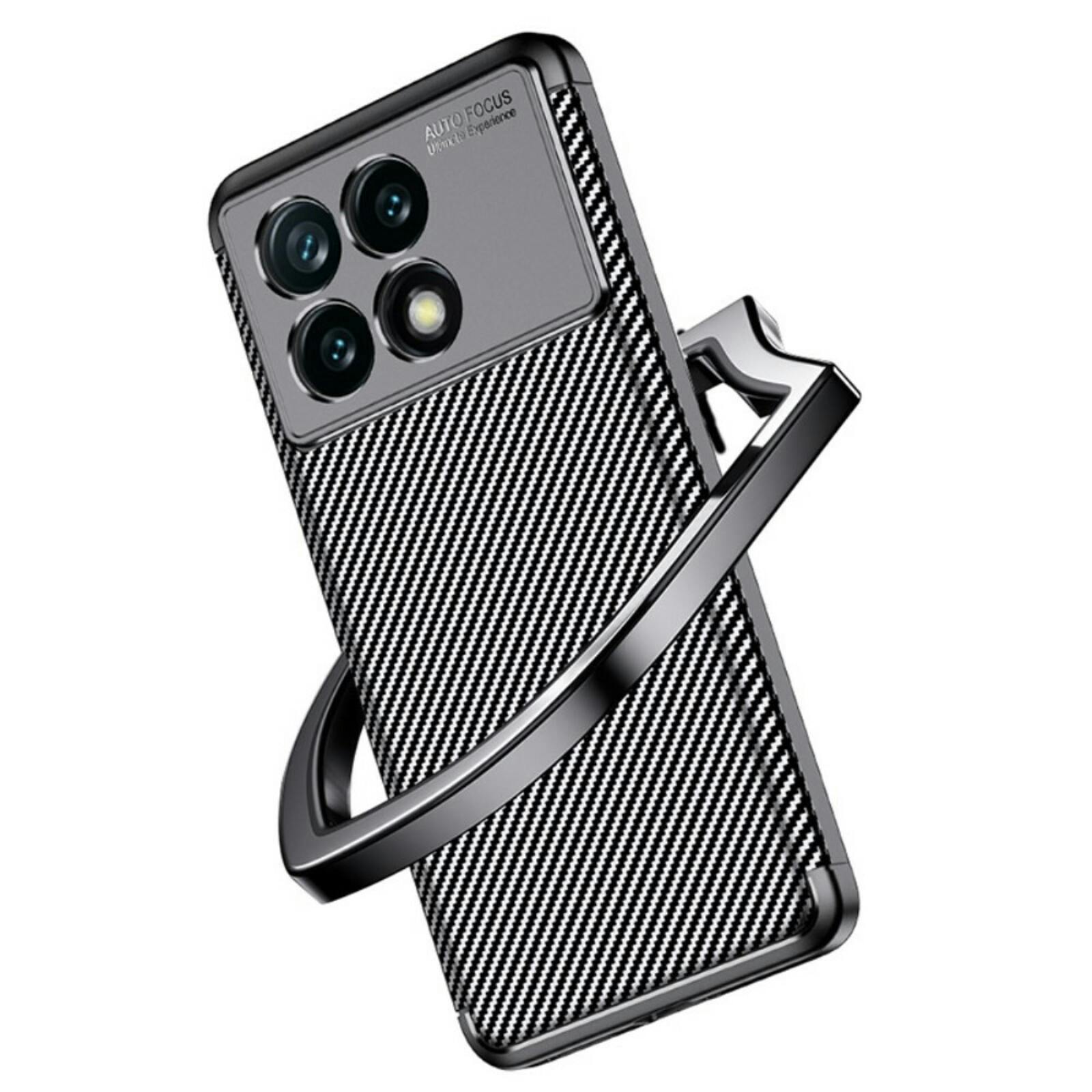 Mocaa POCO X6 Pro Carbon Case Zwart