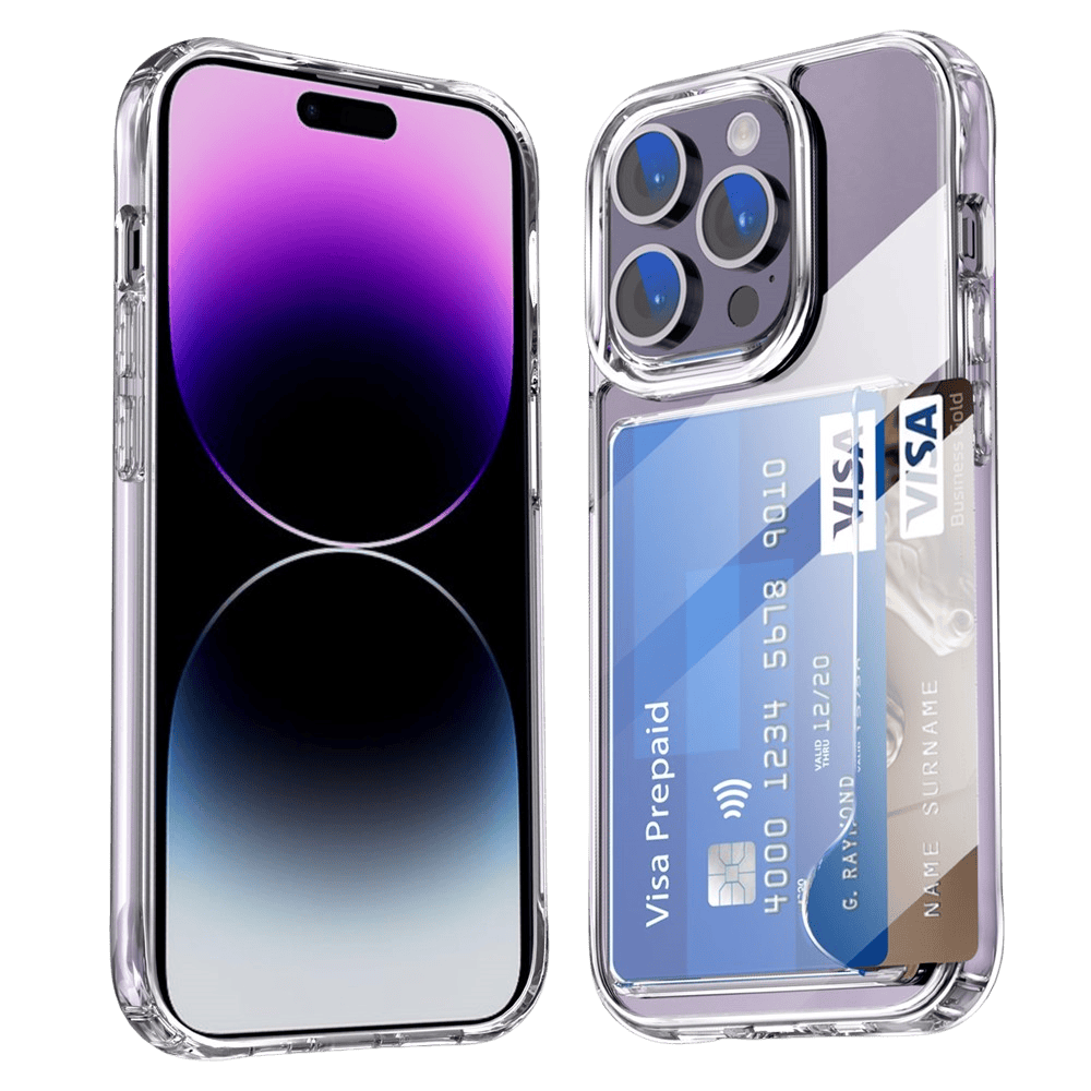 CaseBody Apple iPhone 15 Pro Shockproof Hoesje met Pasruimte Transparant