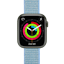 Swipez Apple Watch Nylon Gevlochten Bandje Blauw - Voorkant