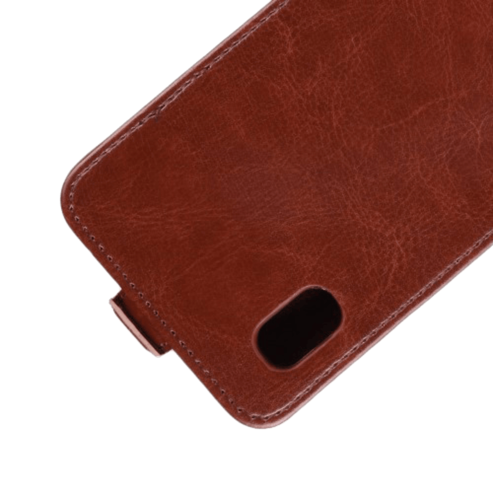 Comfycase Samsung Galaxy A10 Verticale Flip Cover met Pasruimte Bruin