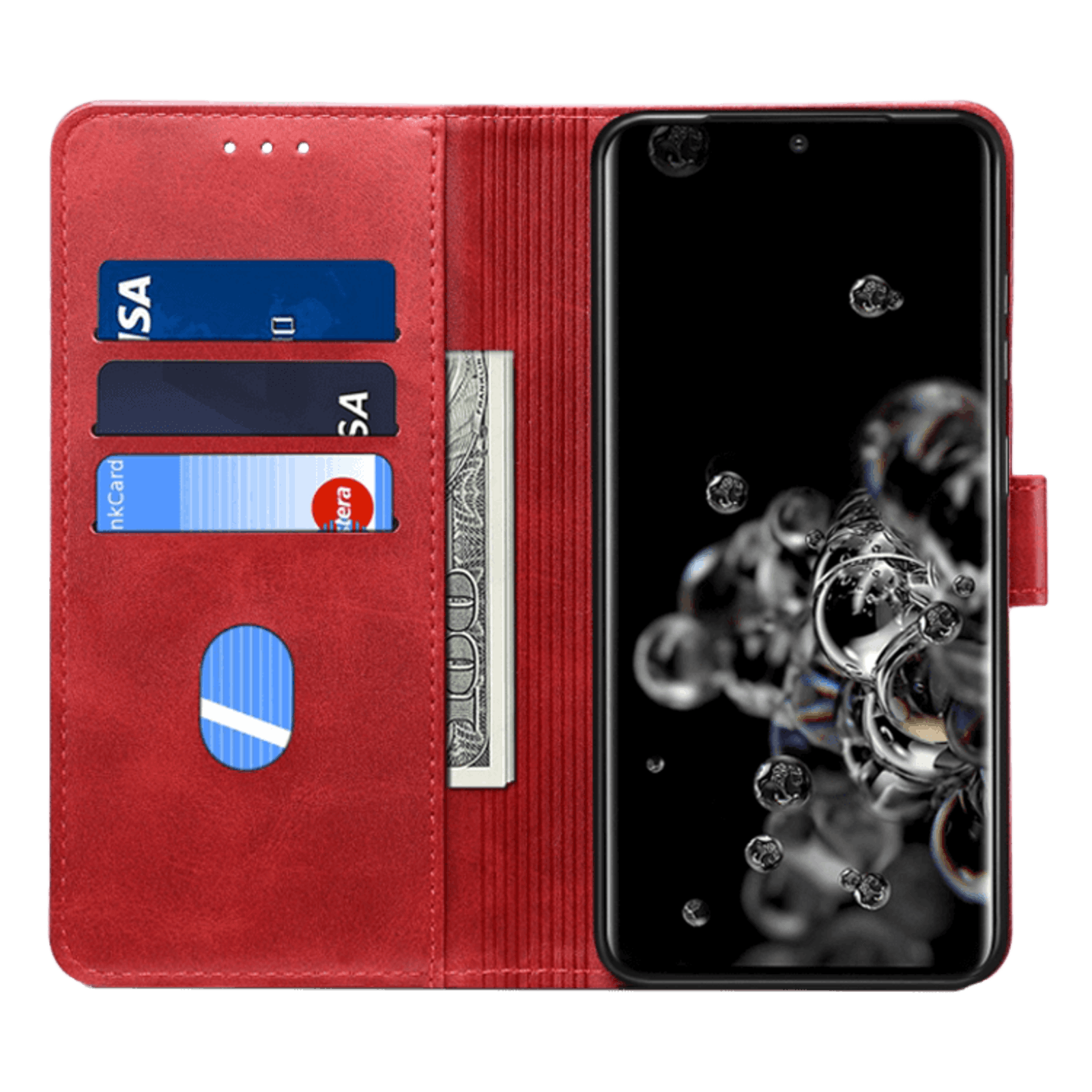 Gussim Samsung Galaxy A71 Booktype Beschermhoes Rood