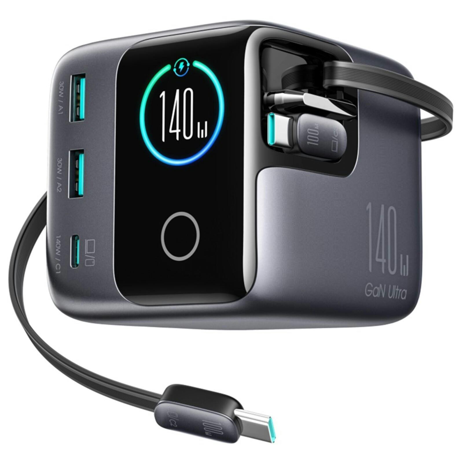 Joyroom 140W GaN Ultra Desktop Charger met Kabels Zwart