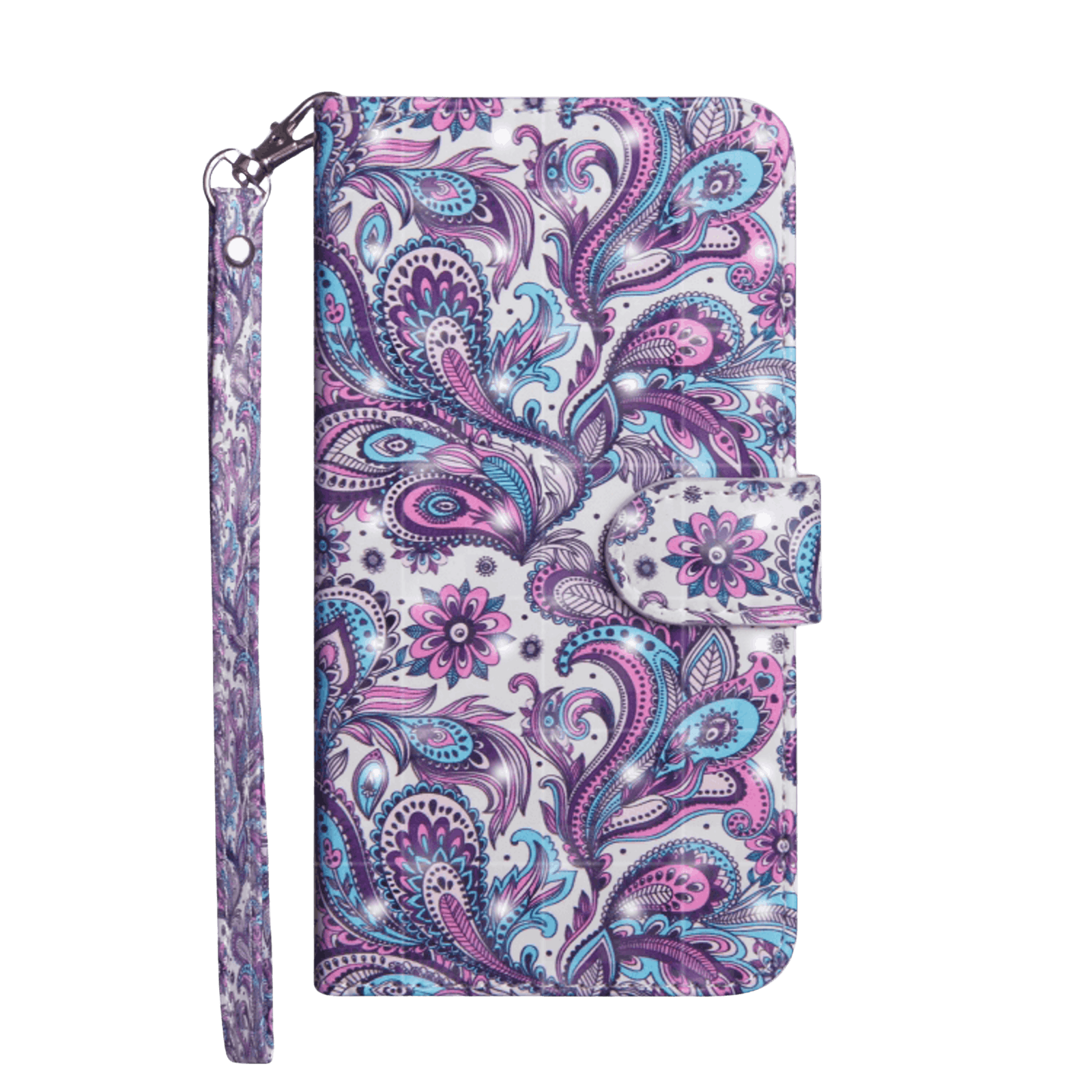 Mocaa Samsung Galaxy A41 Shiny Bookcase Design Meerkleurig