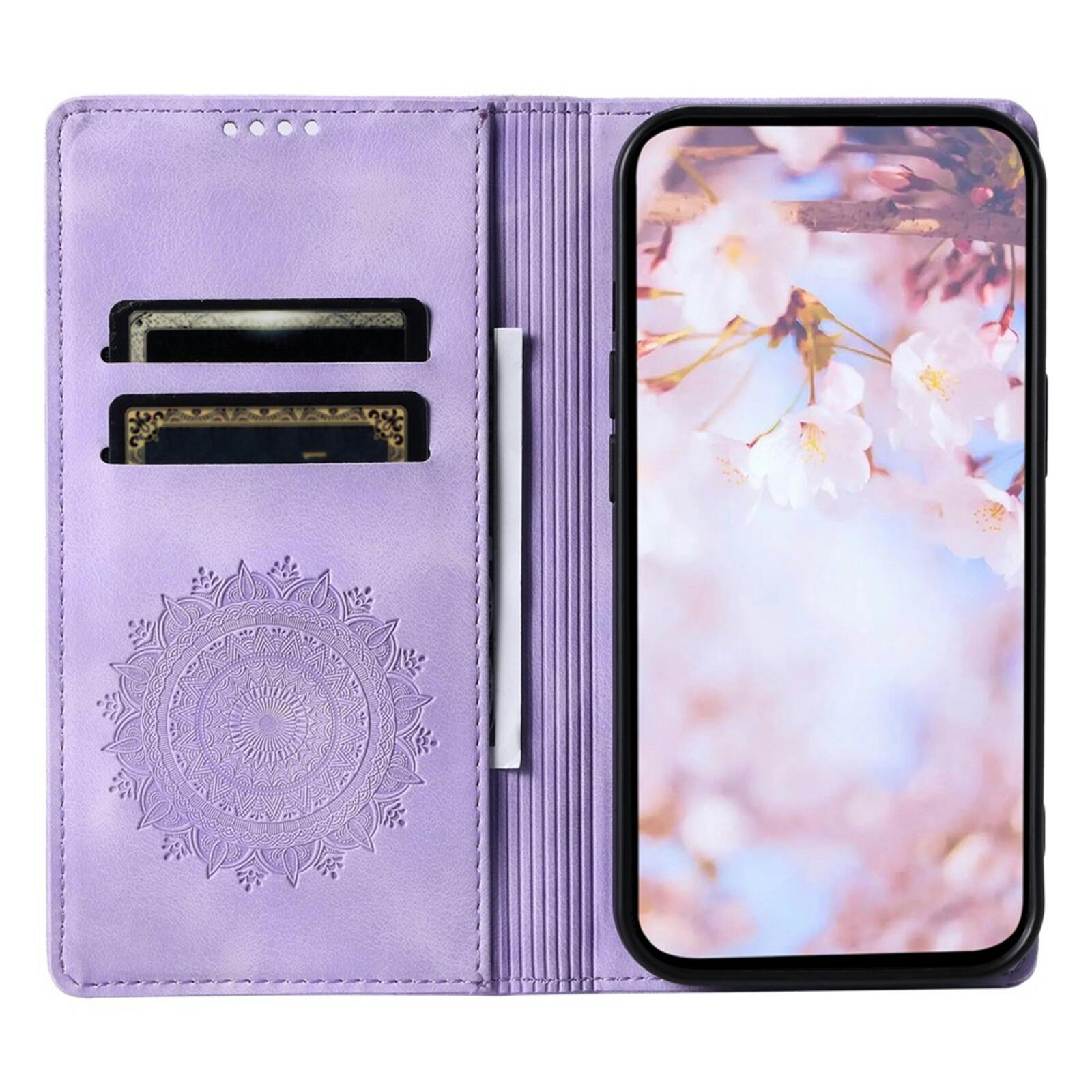 Comfycase Apple iPhone 17 Soft Mandala Bookcase Paars