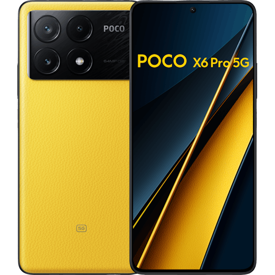 POCO X6 Pro Yellow - Voorkant & achterkant