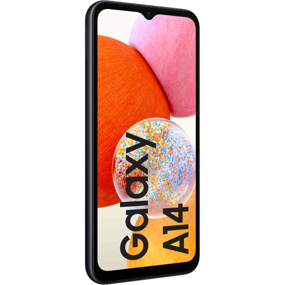 Samsung Galaxy A14 Black - Aanzicht vanaf links