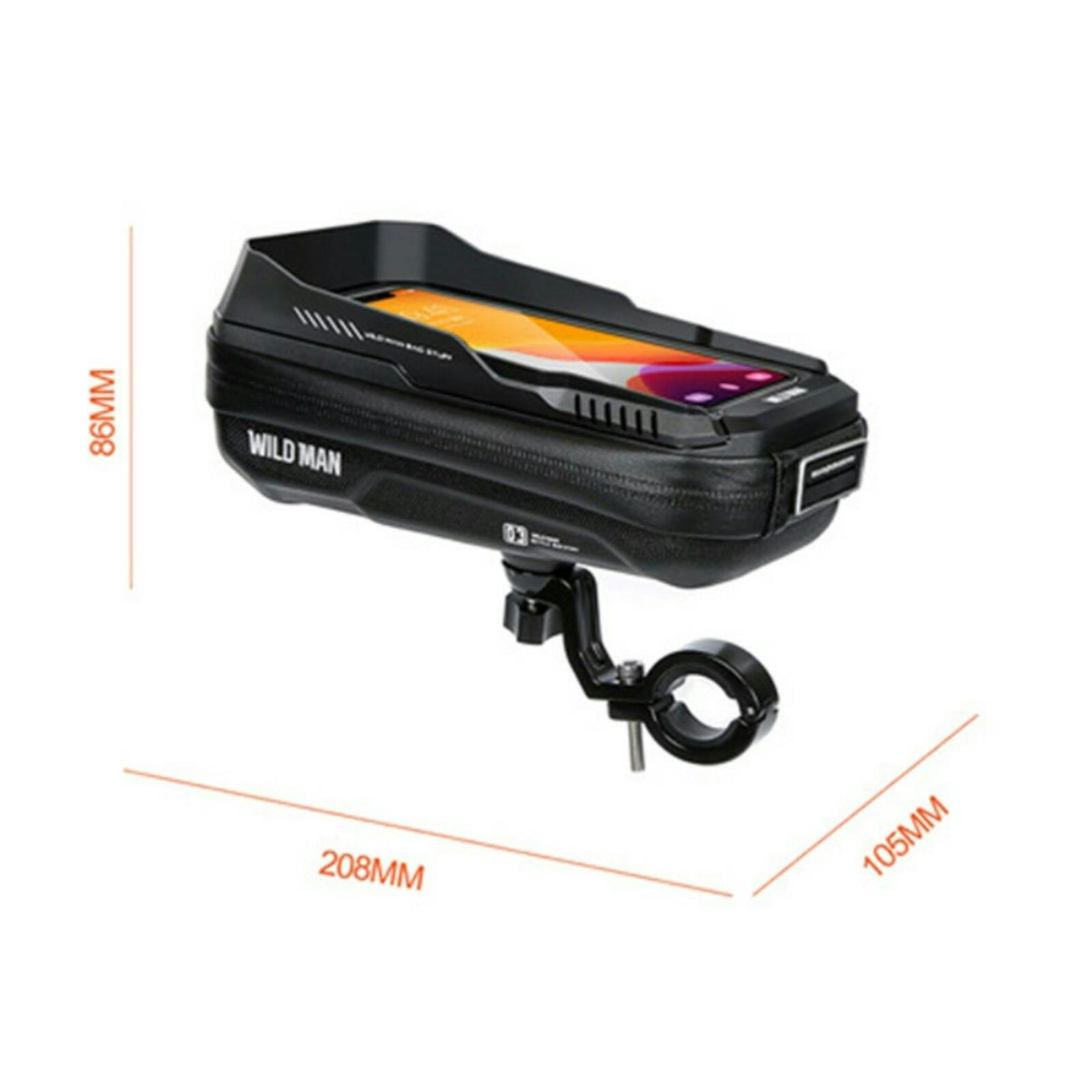 Wild Man XT3S Waterproof Telefoonhouder Fiets Zwart