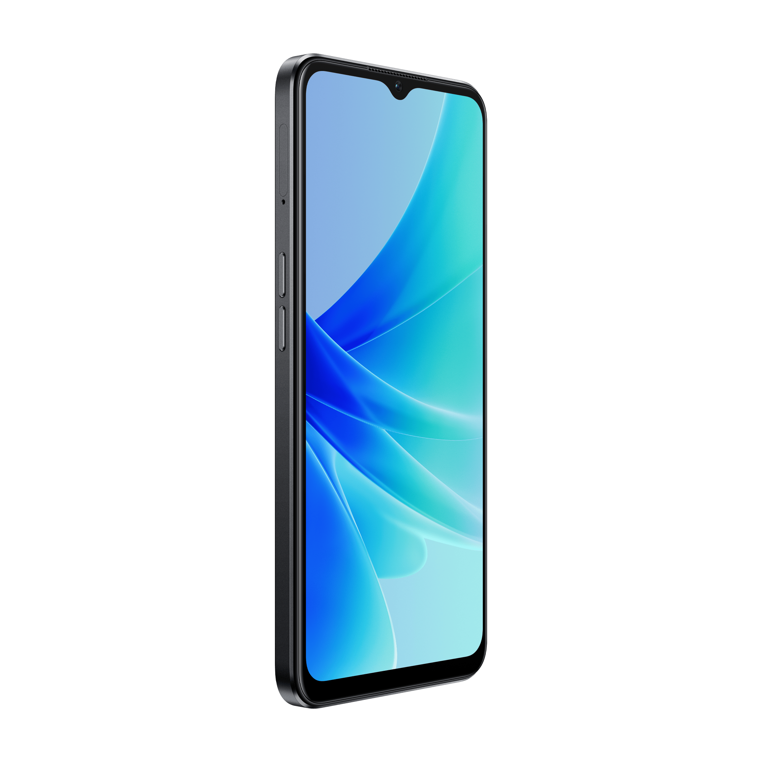 OPPO A57 Glowing Black - Aanzicht vanaf rechts