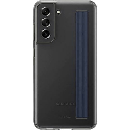 Samsung Galaxy S21 FE Dun Hoesje met Band Dark Grey