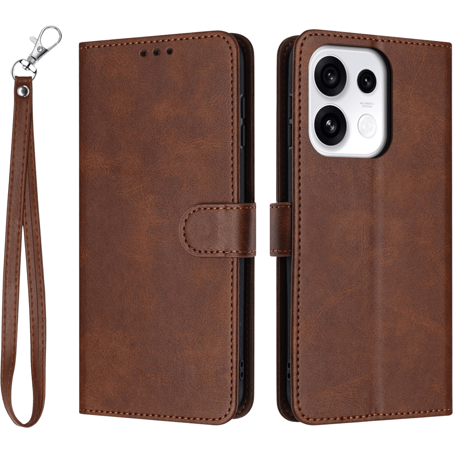 Comfycase OPPO Reno16 F 5G Bookcase Hoesje Bruin