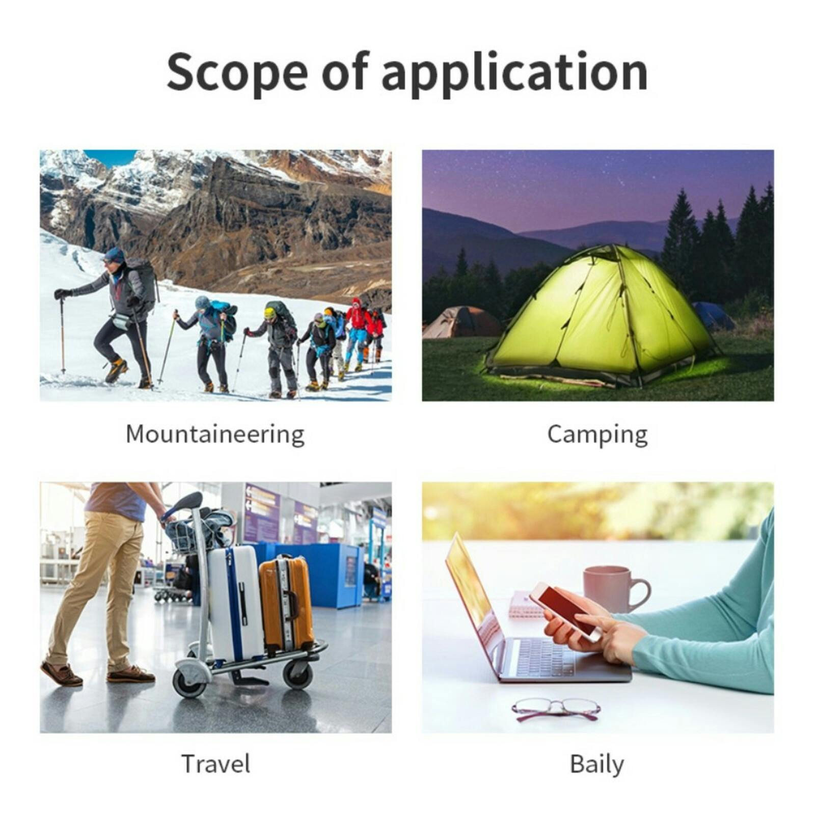 PSOOO 20.000mAh Solar Powerbank met Draadloos Laden Rood 20.000 mAh