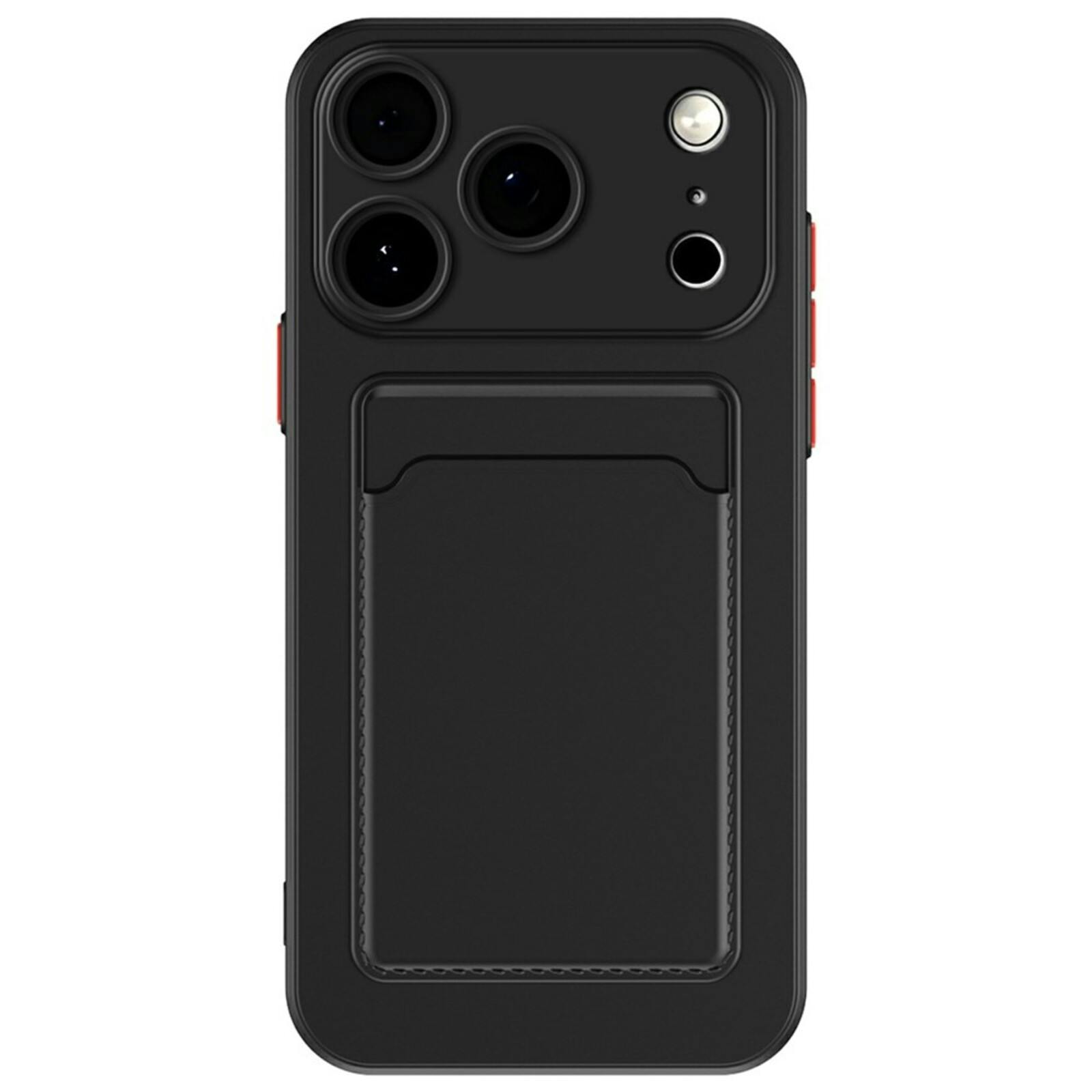 CaseBody Apple iPhone 17 Pro Max Telefoonhoesje met Kaarthouder Zwart