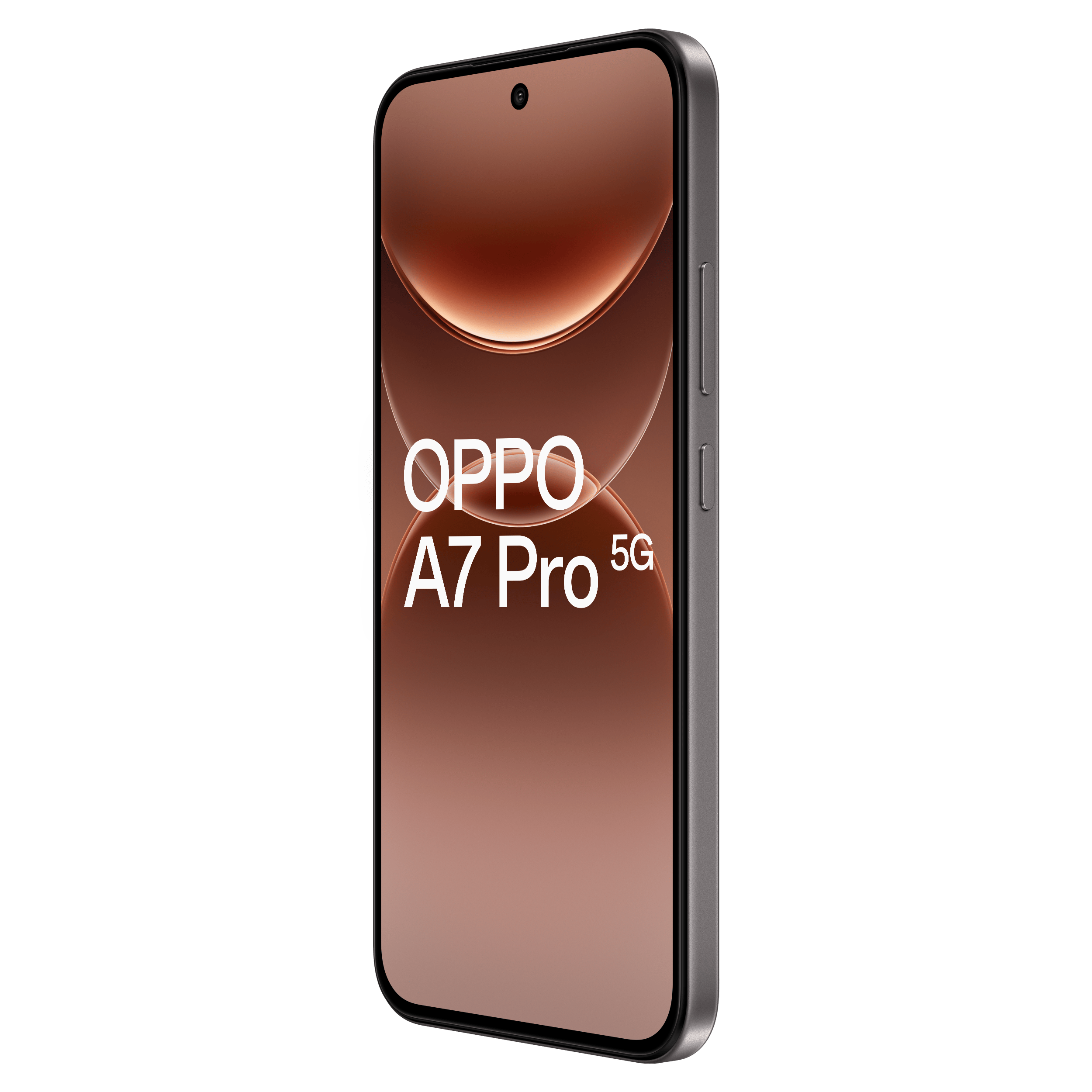 OPPO A7 Pro 5G Shine Titanium - Aanzicht vanaf rechts