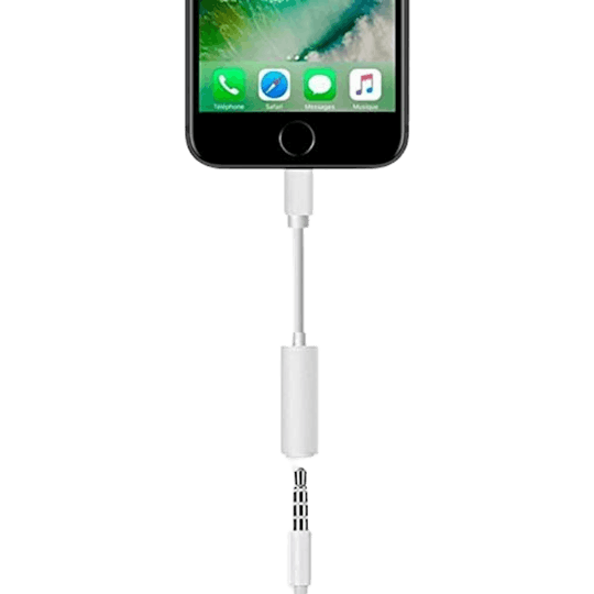 Apple Lightning to 3.5mm jack adapter kabel wit