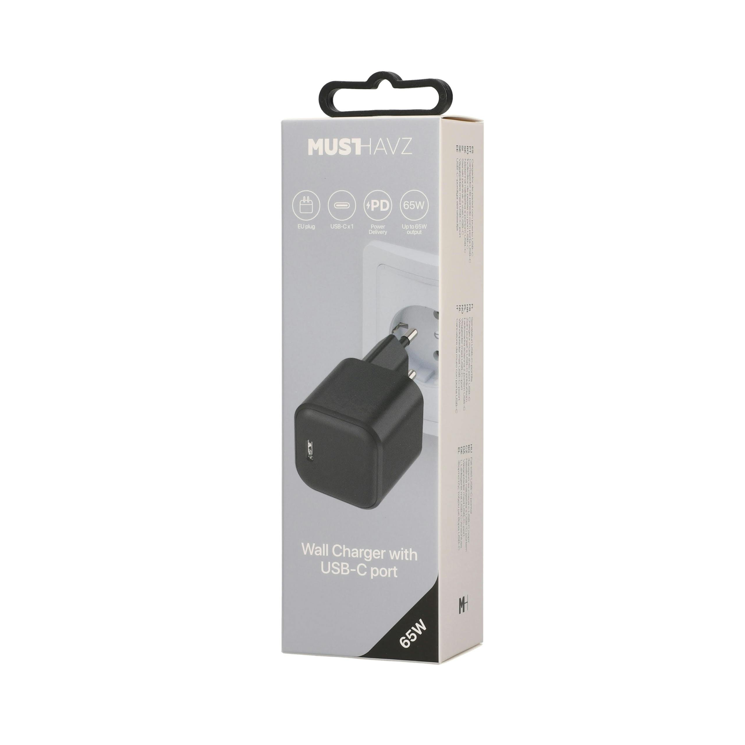 Musthavz 65W USB-C Oplader Zwart