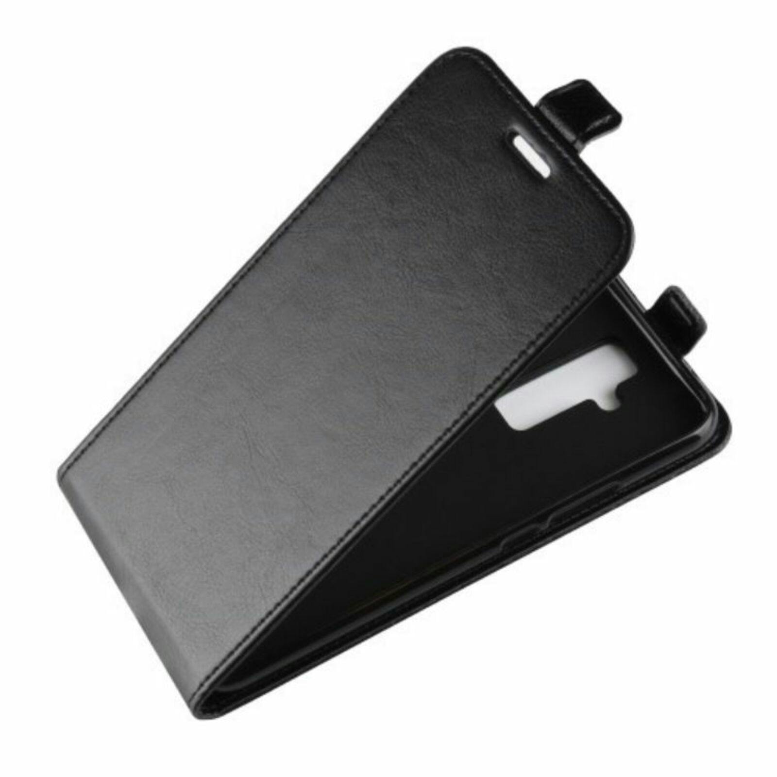 Comfycase Huawei Mate 20 Lite Verticale Flip Cover met Pasruimte Zwart