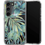Selencia Galaxy S23 Fashion Hoesje Green Jungle Leaves - Voorkant