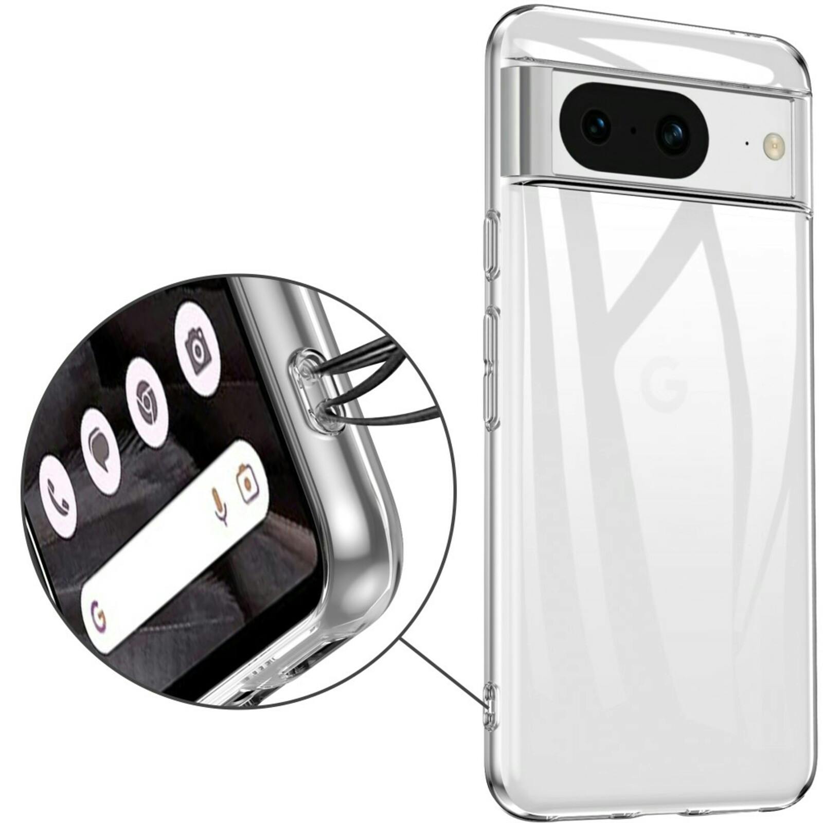 CaseBody Pixel 8 Pro Hoesje met Gehard Glas Screenprotector Transparant