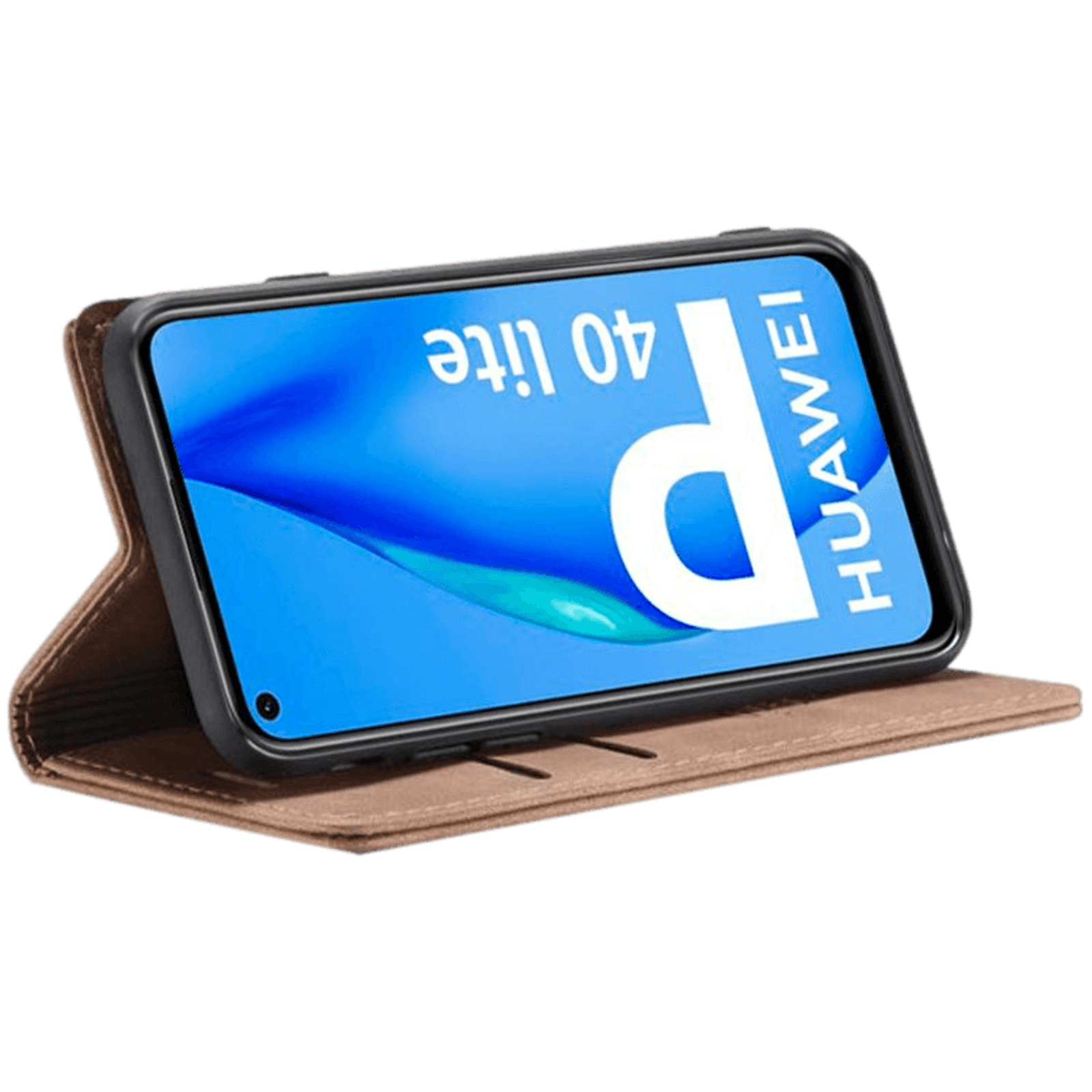 Caseme Huawei P40 Lite business wallet bookcase hoesje Bruin
