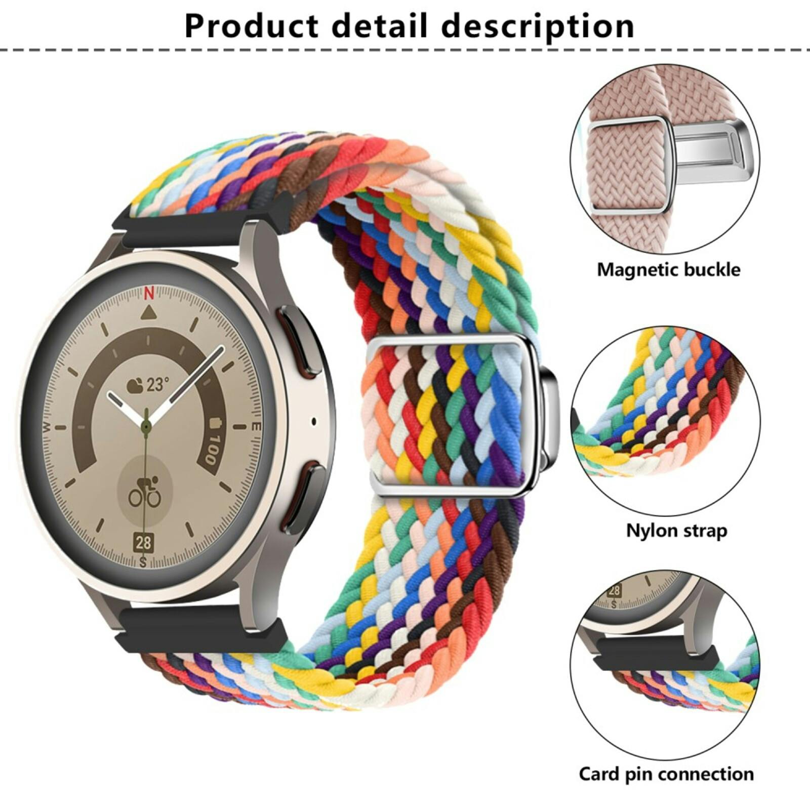 Kalebol Universeel Nylon Watch Bandje Paars