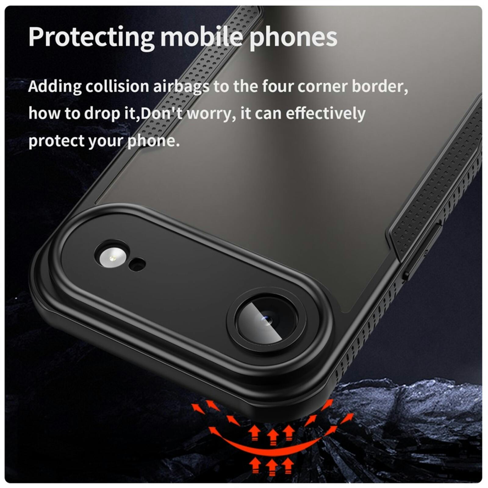 Mocaa Apple iPhone 17 Air Lichtgewicht Rugged Hoesje Zwart