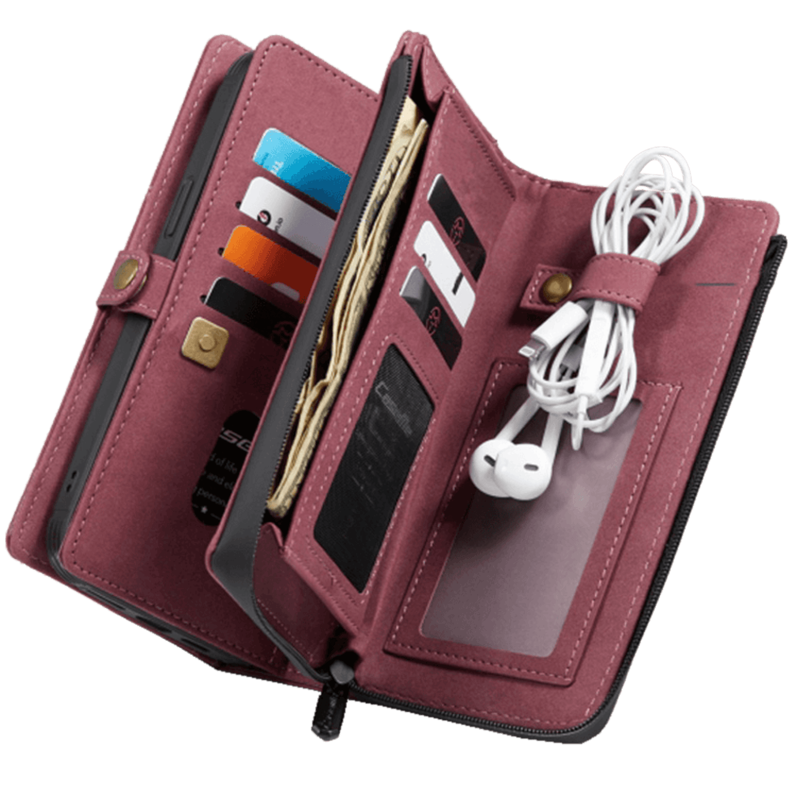 Caseme iPhone 12 Pro Max 2 in 1 Luxury Wallet Rood