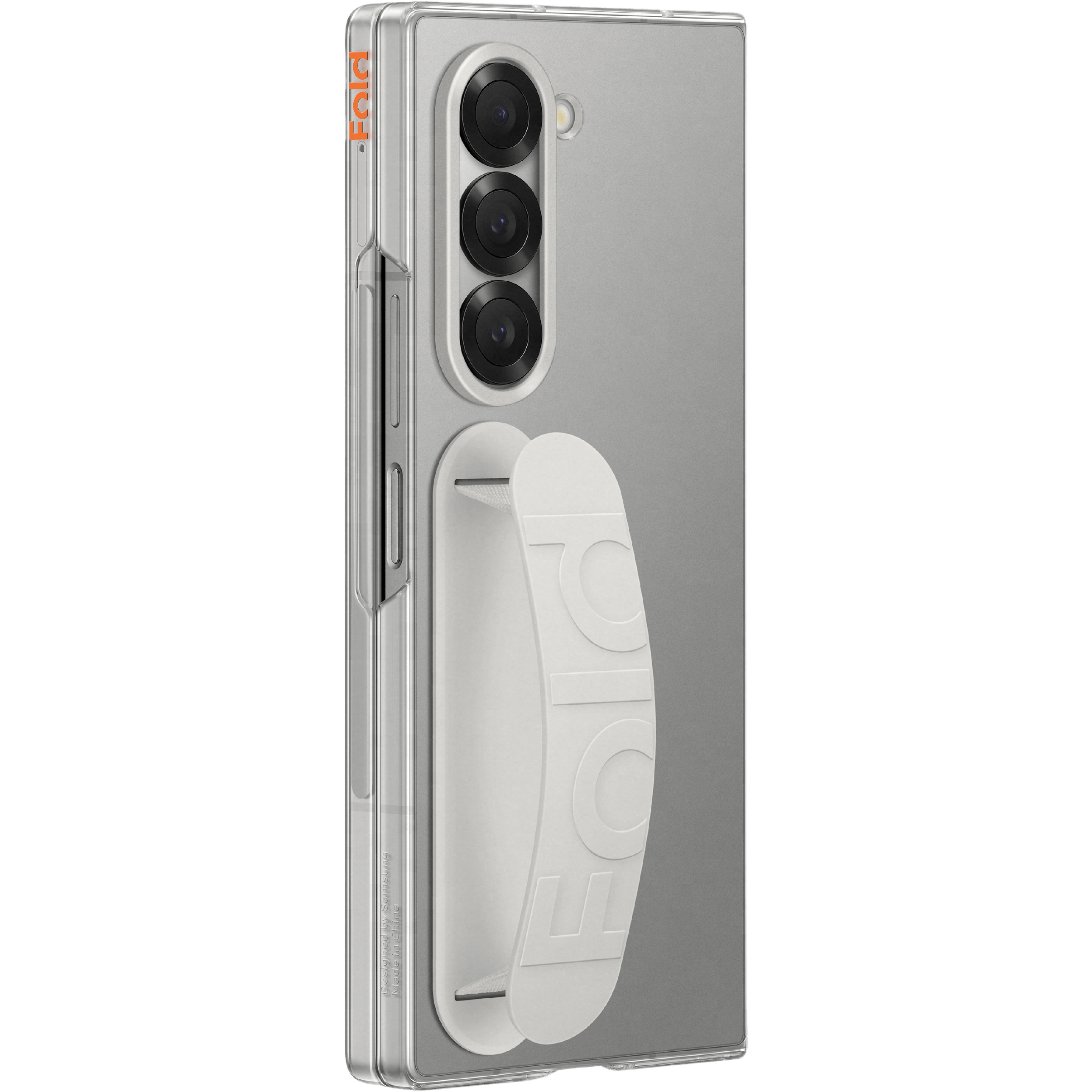 Samsung Galaxy Z Fold6 Siliconen Grip Hoesje Transparant - Achterkant