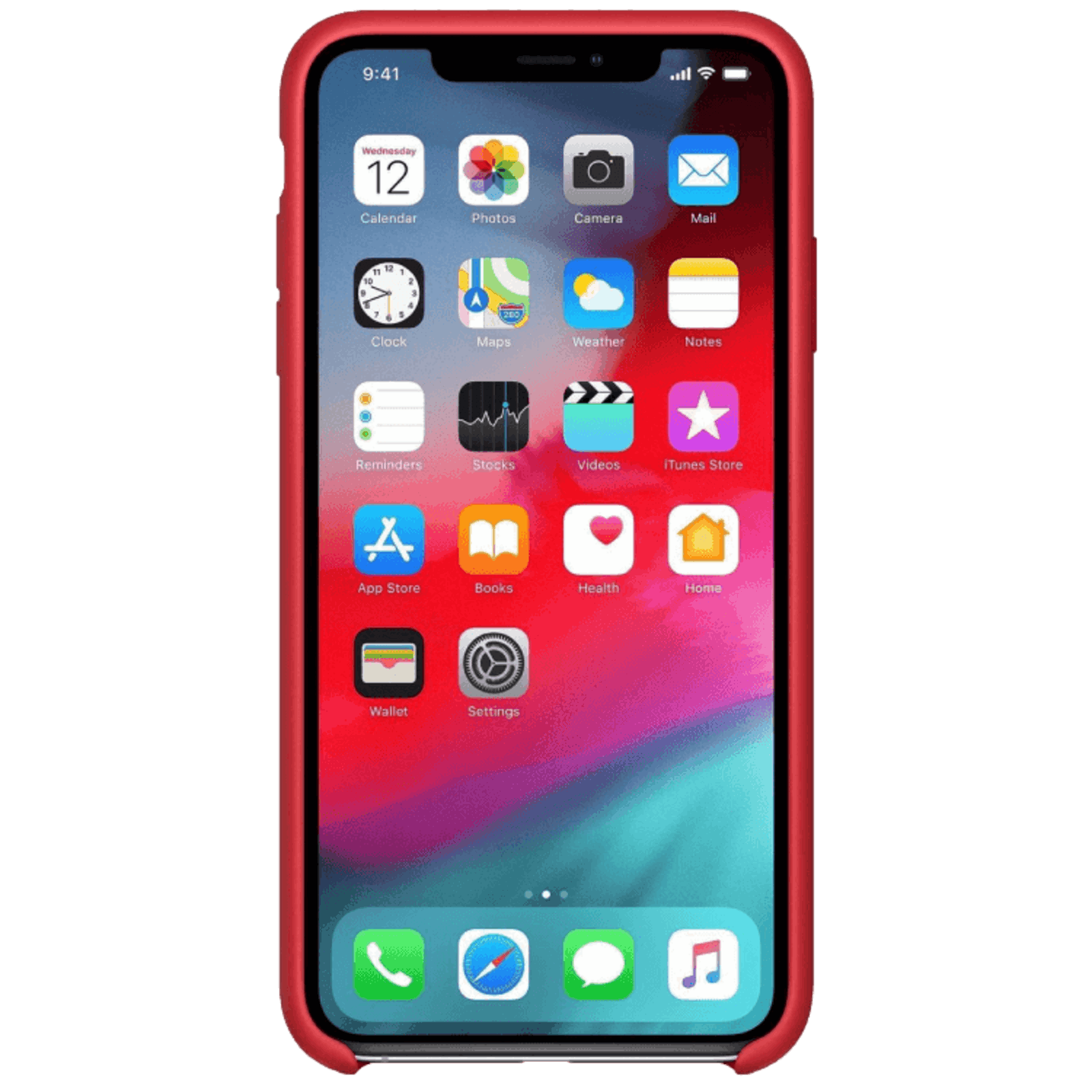Mocaa iPhone Xs Max Telefoonhoesje Slim-Fit Rood
