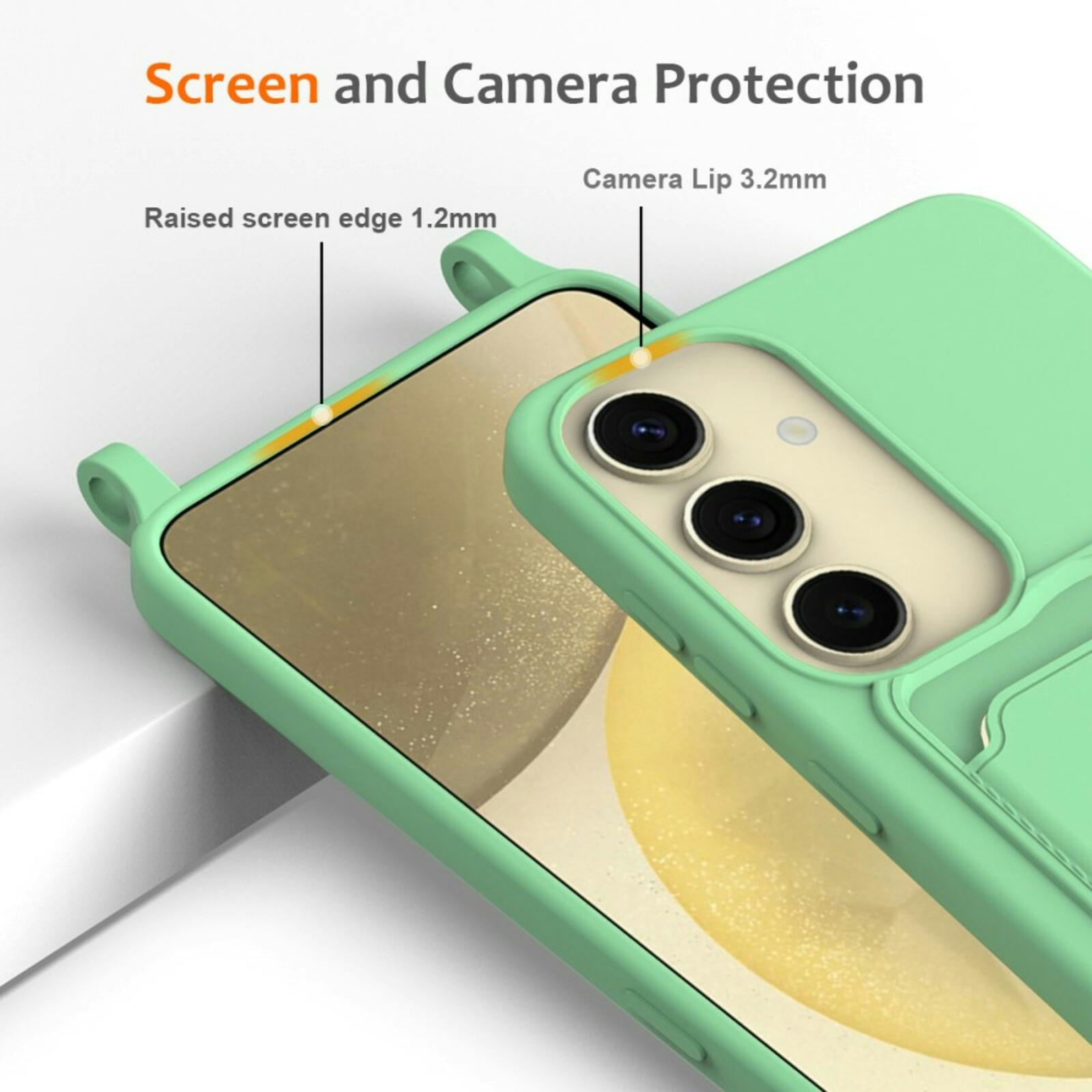 CaseBody Samsung A55 Koordhoesje met Kaarthouder Groen