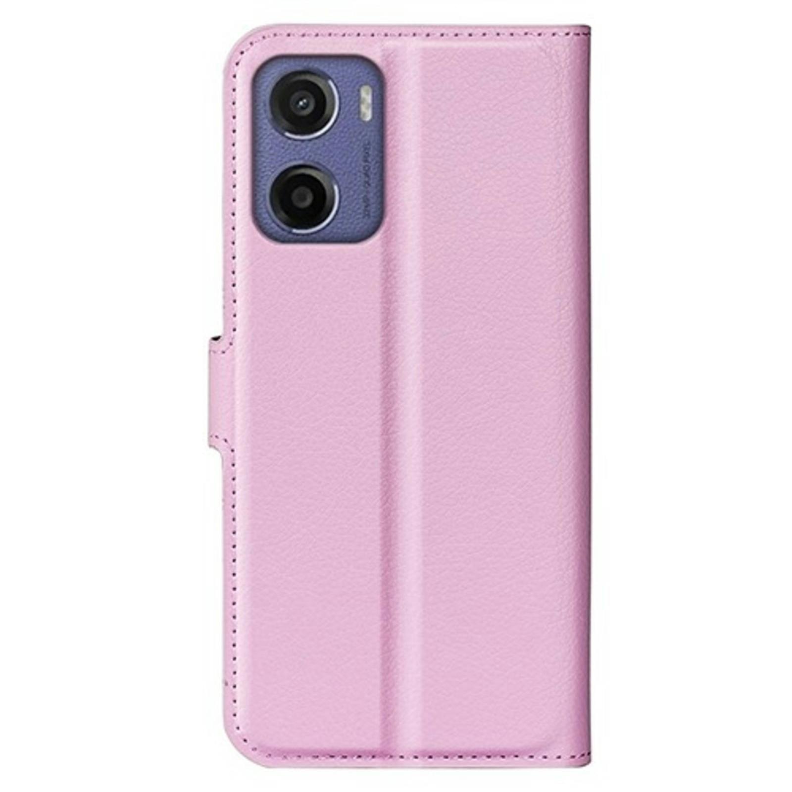 Mocaa Motorola Moto E15 4G Slim-Fit Bookcase Roze