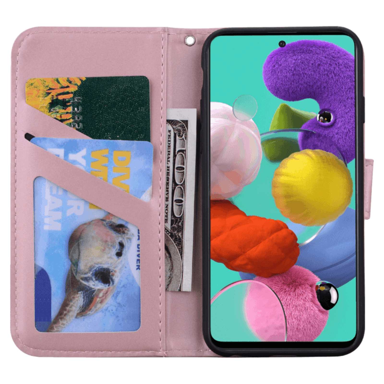 Mocaa Samsung Galaxy A71 Creature Series Bookcase Bunny Roze