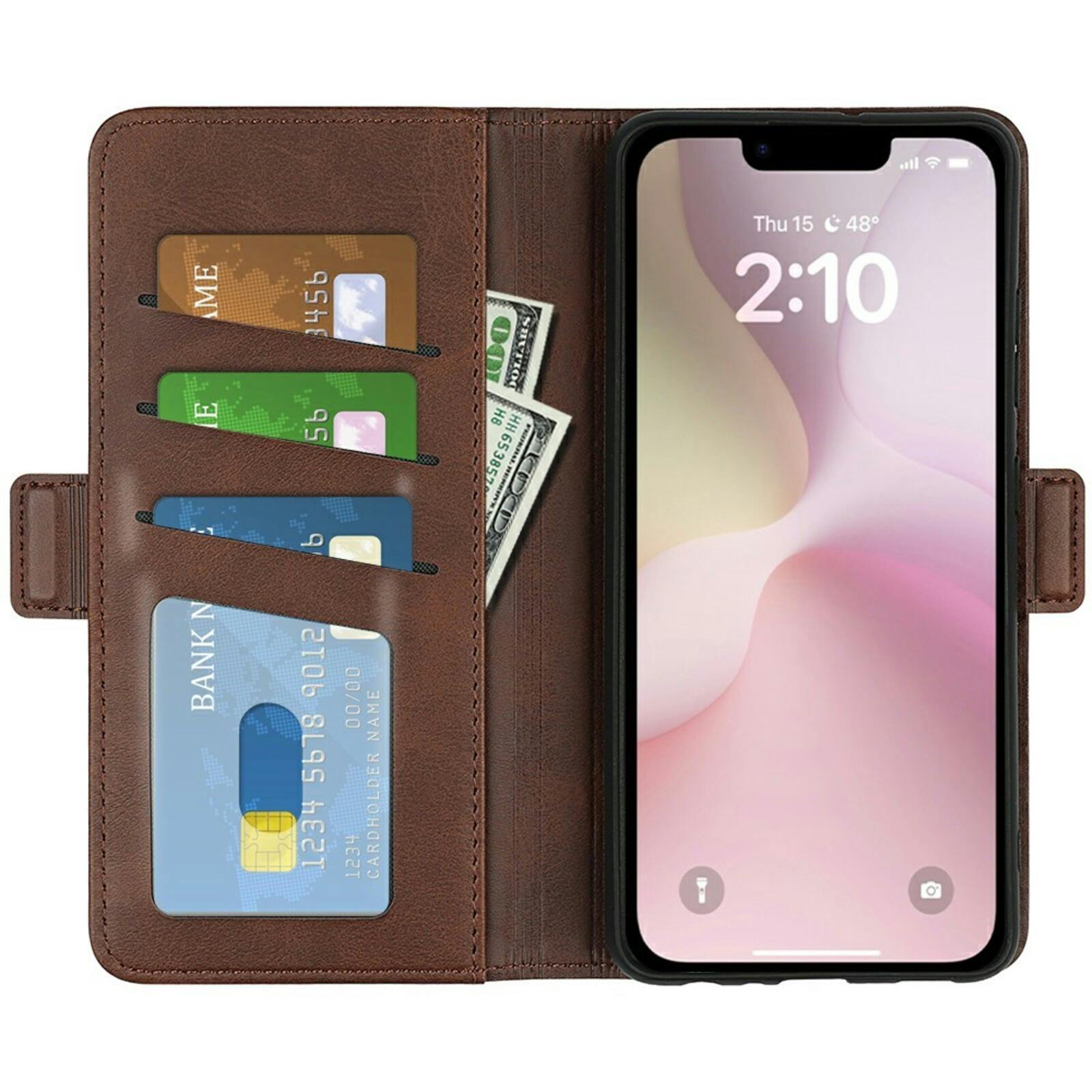 Comfycase Apple iPhone 16e Bookcase Hoesje Bruin