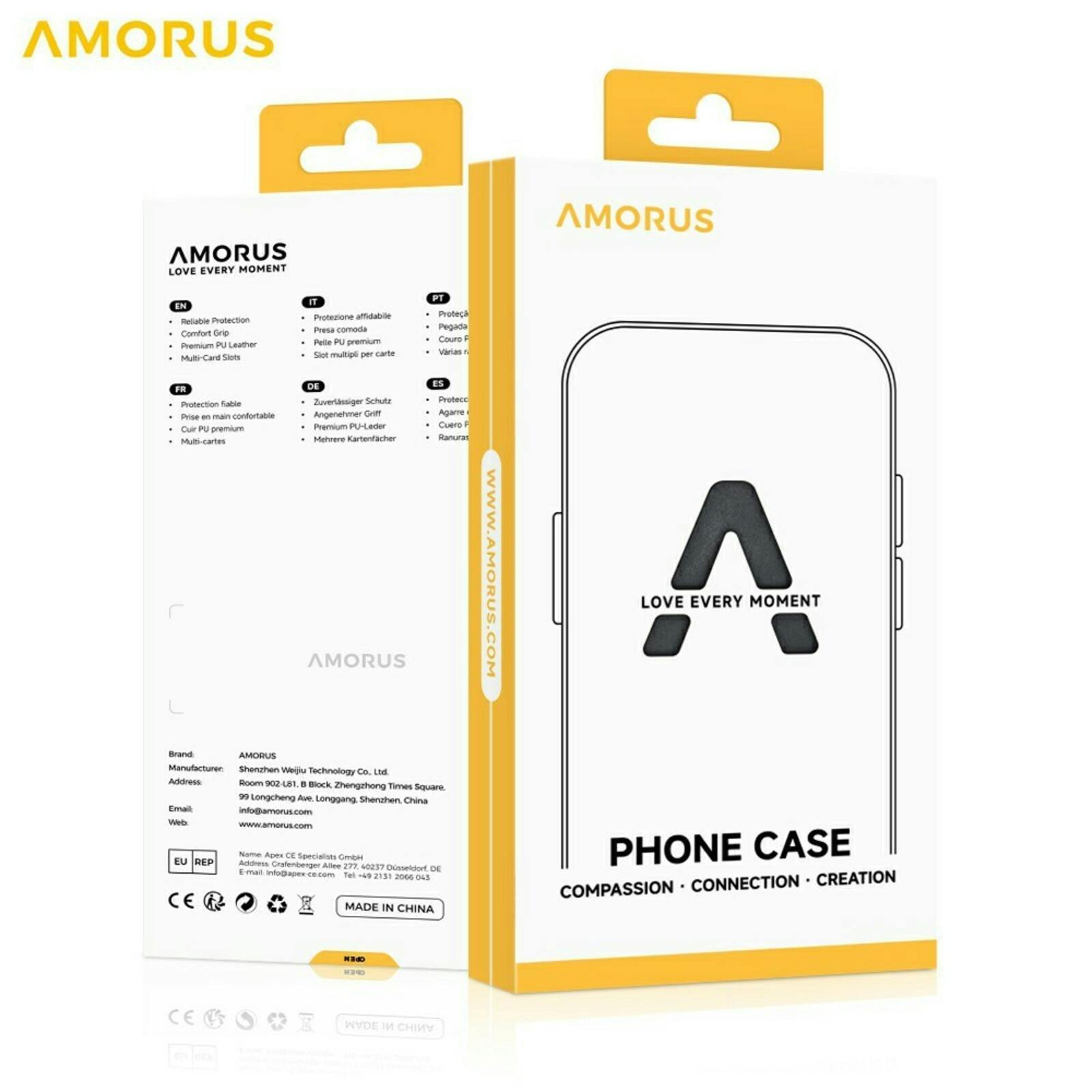 Amorus Samsung Galaxy A57 Shield Case Zwart