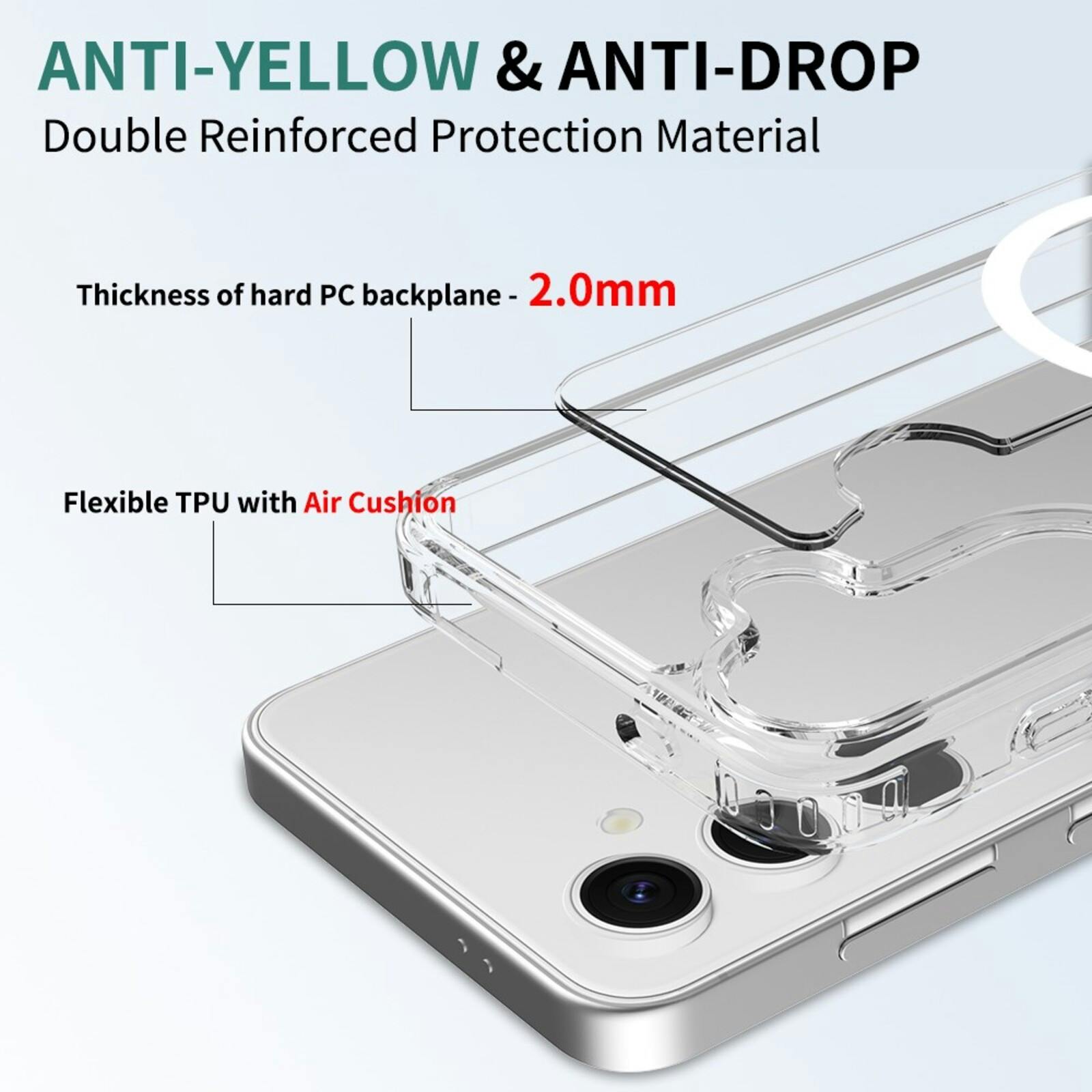 CaseBody Samsung Galaxy A37 Magnetisch Hoesje Transparant