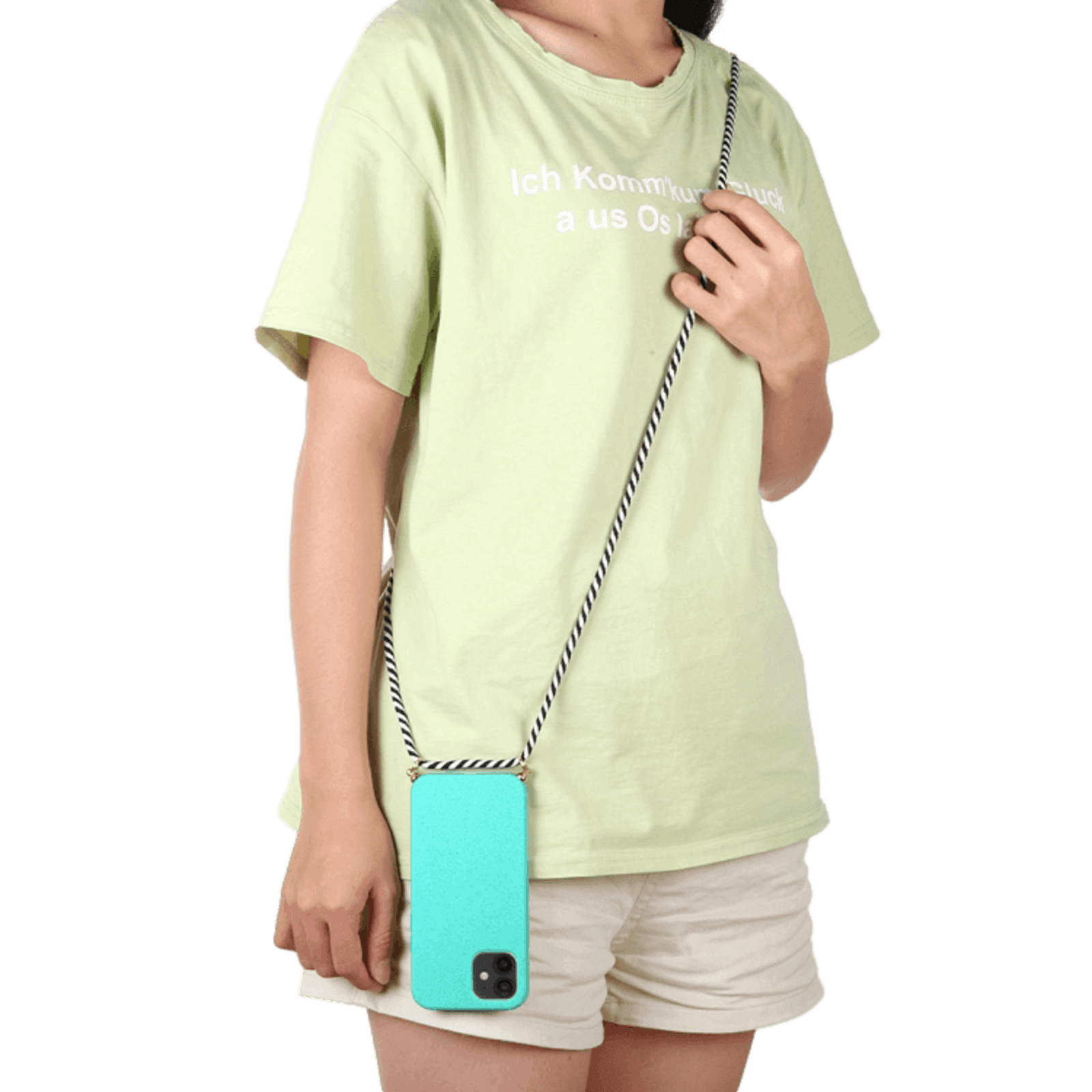 Mocaa iPhone 12 (Pro) Telefoonhoesje met Koord Groen