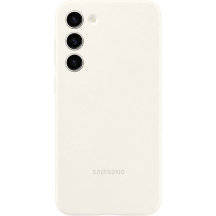 Samsung Galaxy S23 Plus Siliconen Hoesje Wit - Voorkant