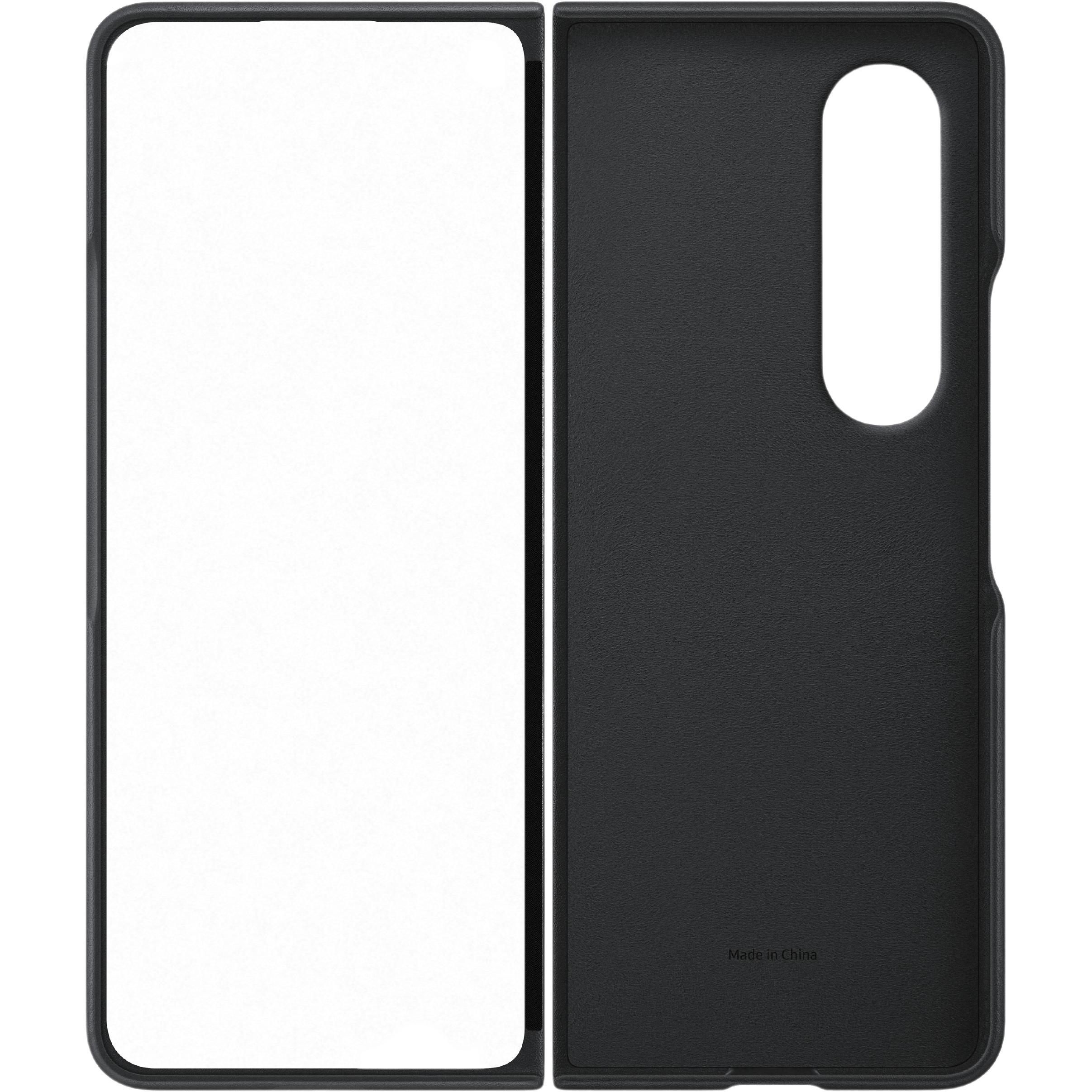 Samsung Galaxy Z Fold4 Leren Hoesje Zwart