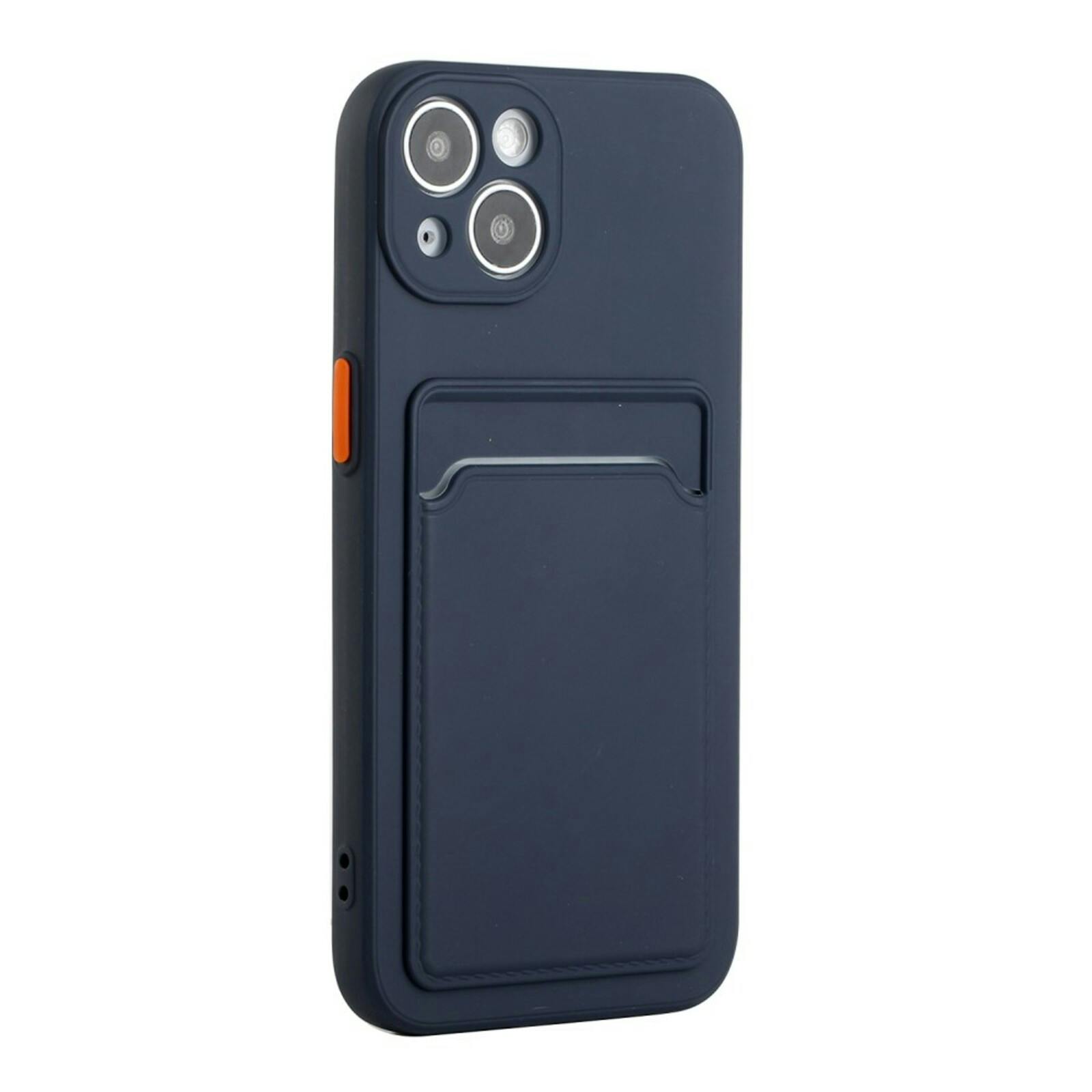 CaseBody iPhone 13 Telefoonhoesje met Kaarthouder Blauw