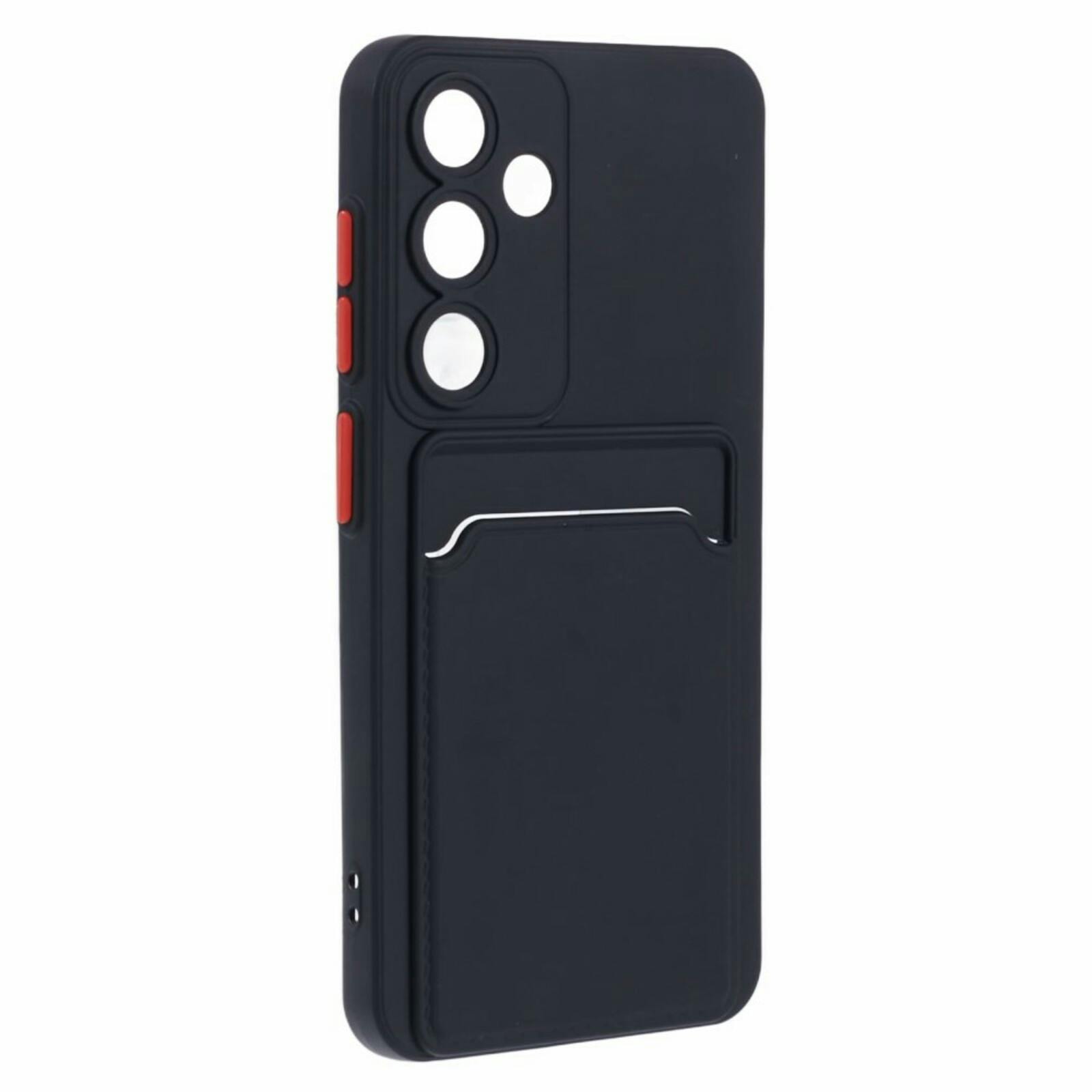 CaseBody Samsung A55 Telefoonhoesje met Kaarthouder Zwart