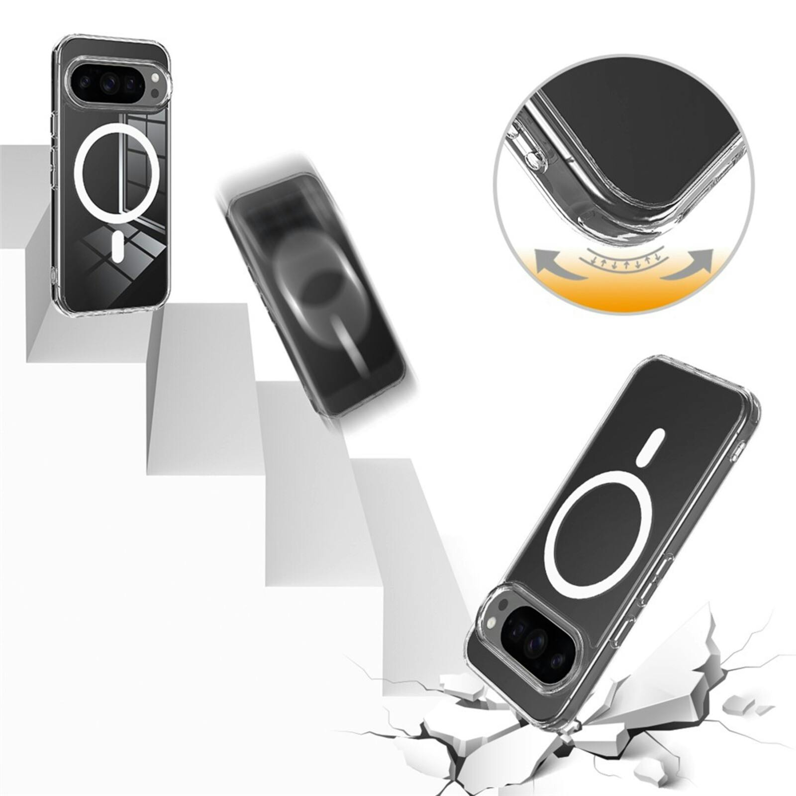 CaseBody Google Pixel 10 Pro MagSafe Airbag Hoesje Transparant