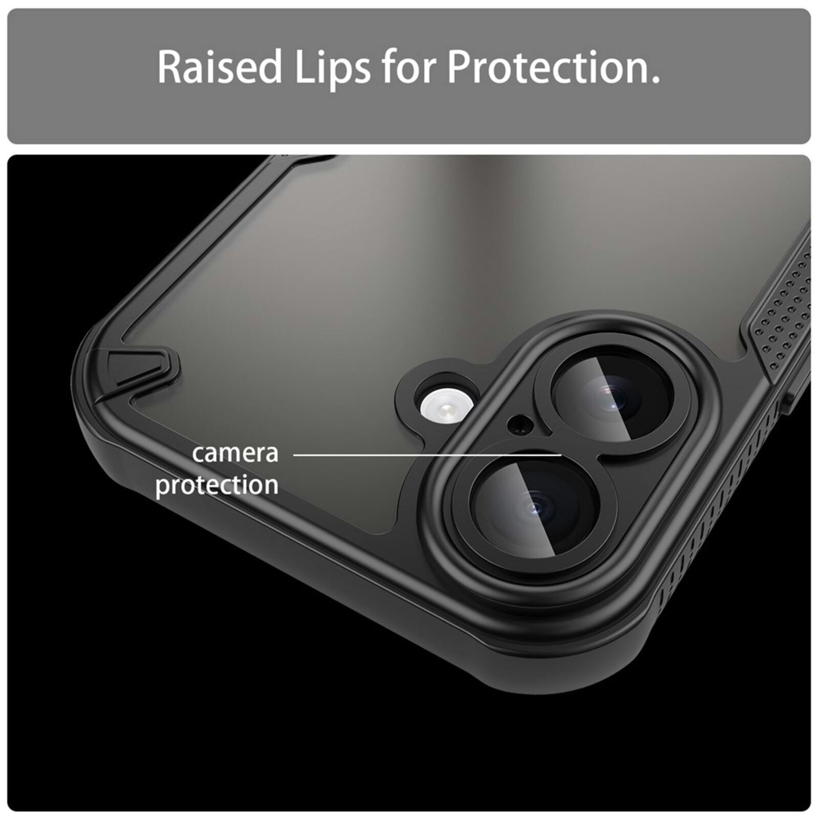 Mocaa Apple iPhone 17 Lichtgewicht Rugged Hoesje Zwart