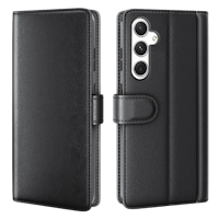 Fonexio Samsung Galaxy S24 Luxe Lederen Book Case Zwart