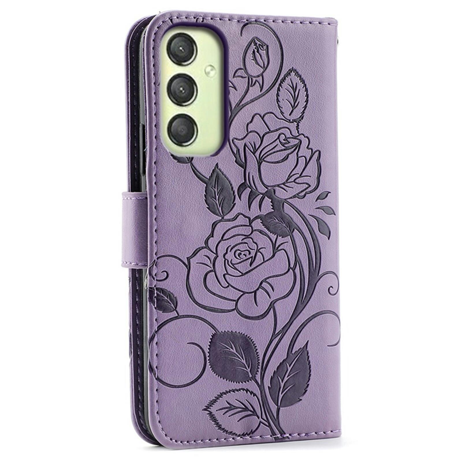 Mocaa Samsung A17 (5G) / A16 (5G) / A26 5G Bookcase Gravure Rozen Paars