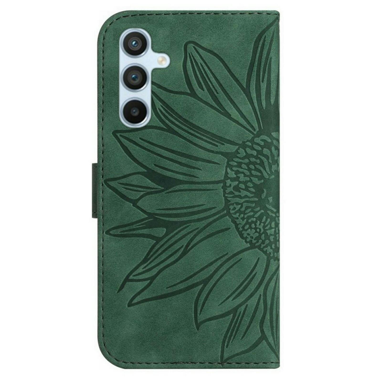 Mocaa Samsung Galaxy A16 Sunflower Bookcase met Koord Groen