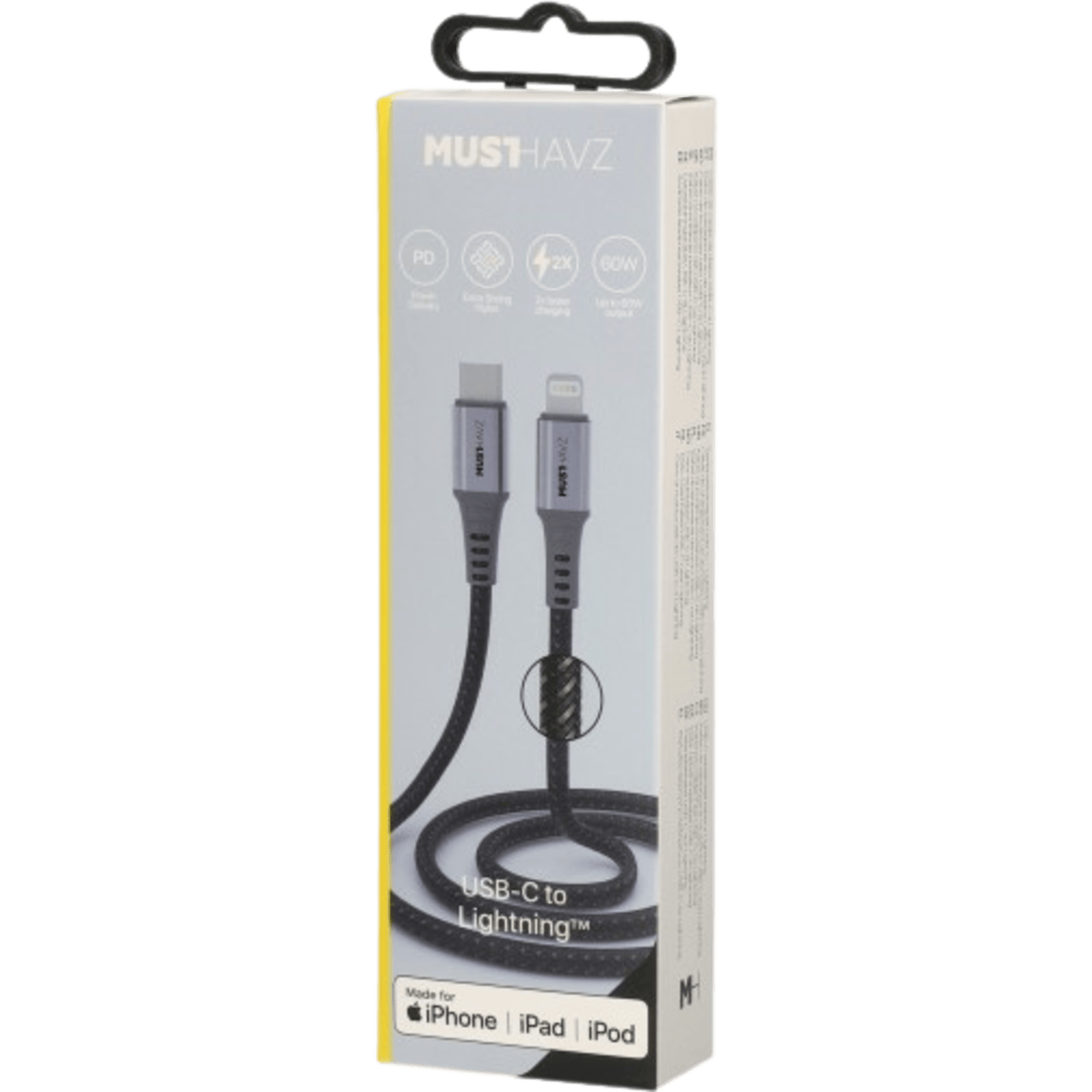 Musthavz MFi USB-C to Lightning Nylon Kabel