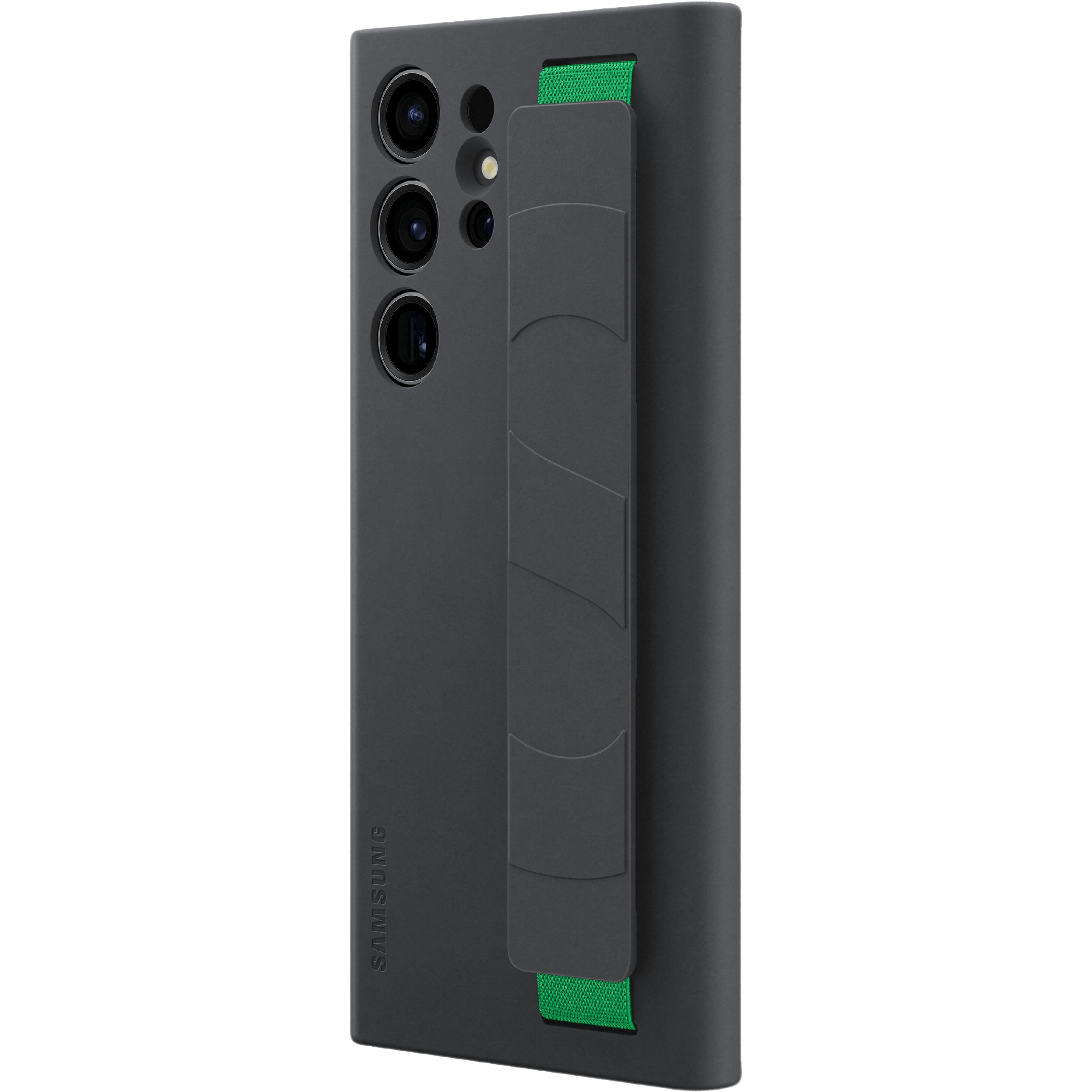 Samsung Galaxy S23 Ultra Siliconen Hoesje met Band Zwart