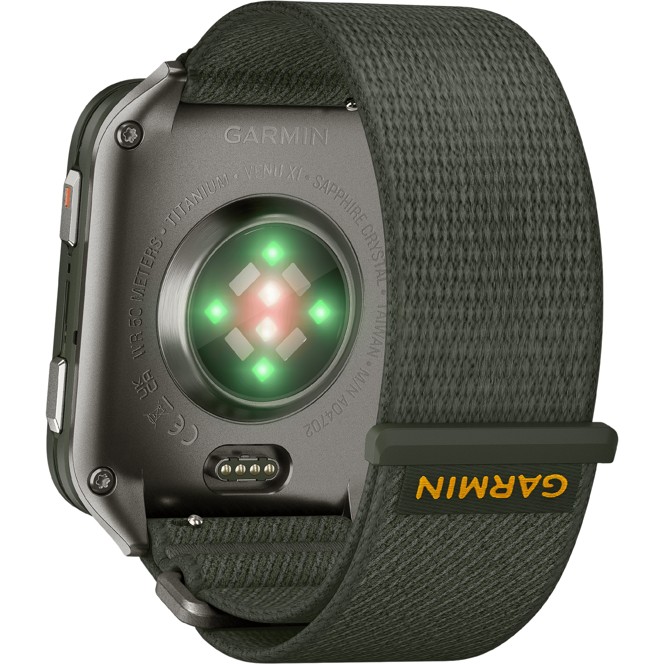 Garmin Venu X1 Green - Achterkant