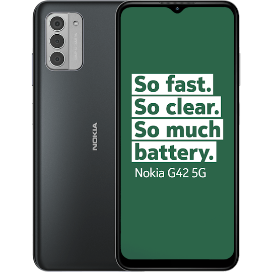 Nokia G42 5G So Gray - Voorkant & achterkant