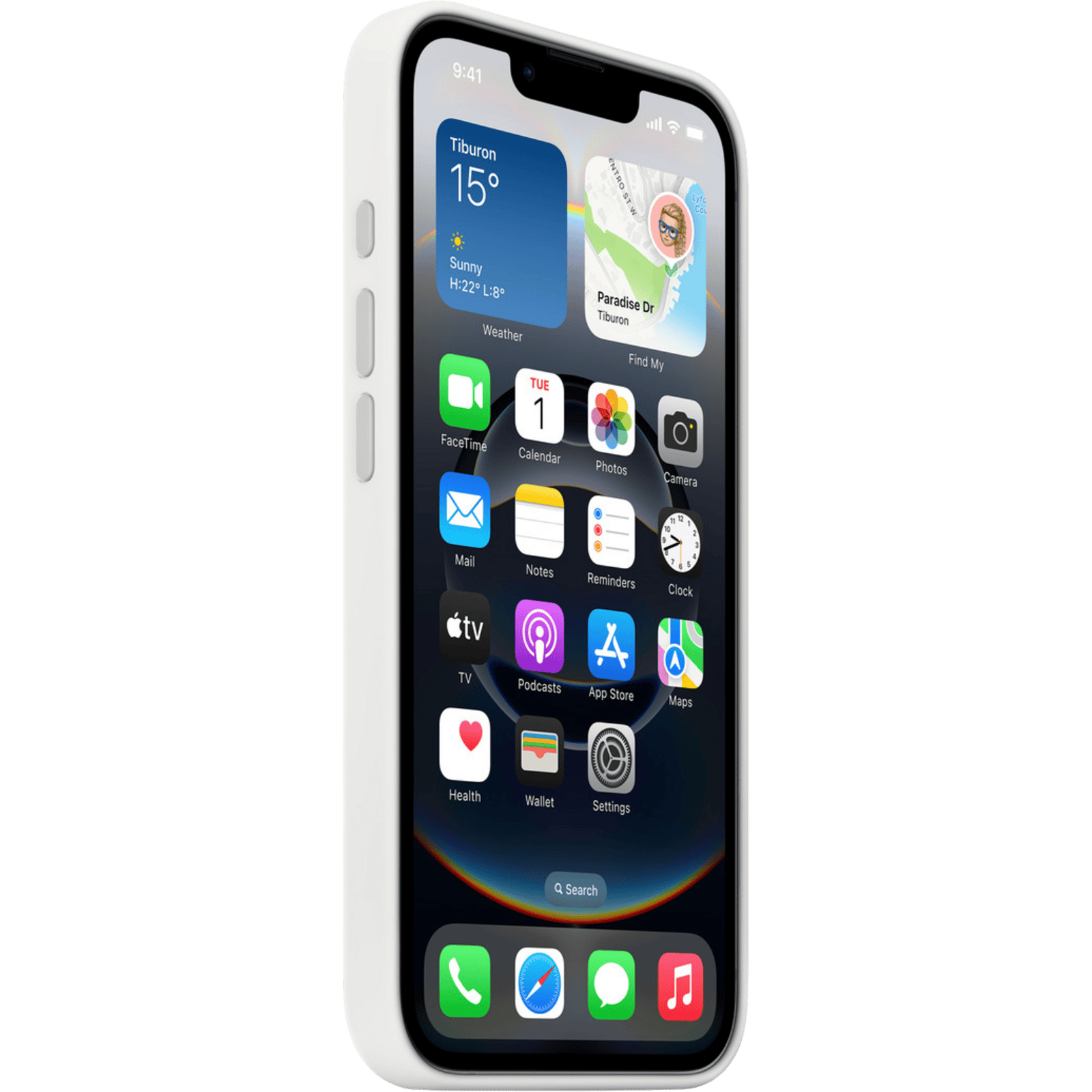 Apple iPhone 16e Siliconen Hoesje Wit